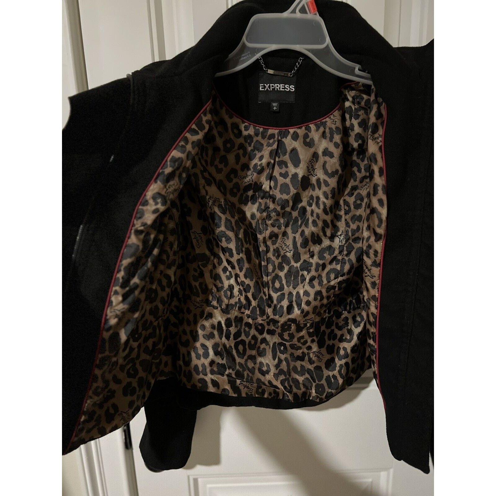 Express Express black suede moto jacket winter snow coat full zip Size S / US 4 / IT 40 - 10 Thumbnail