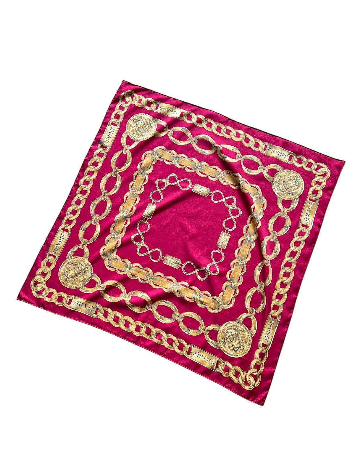 Chanel Vintage Chanel Silk Scarf Size ONE SIZE - 13 Thumbnail