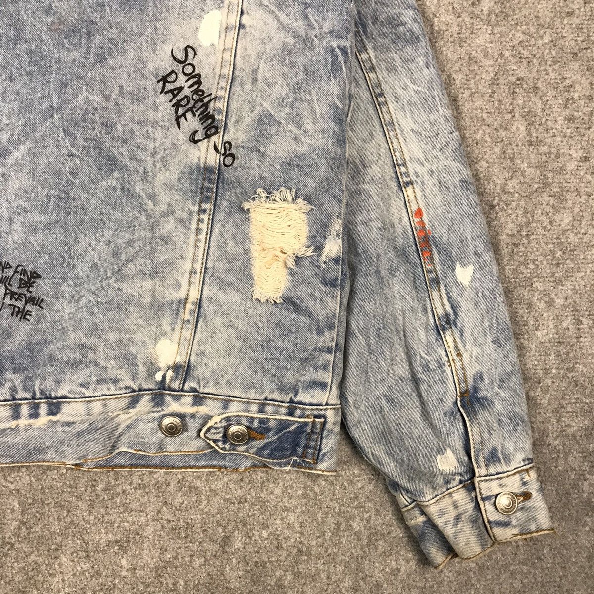 Japanese Brand × Zara ZARA DISTRESSED PUNK BUTTON JACKET Size US L / EU 52-54 / 3 - 9 Thumbnail