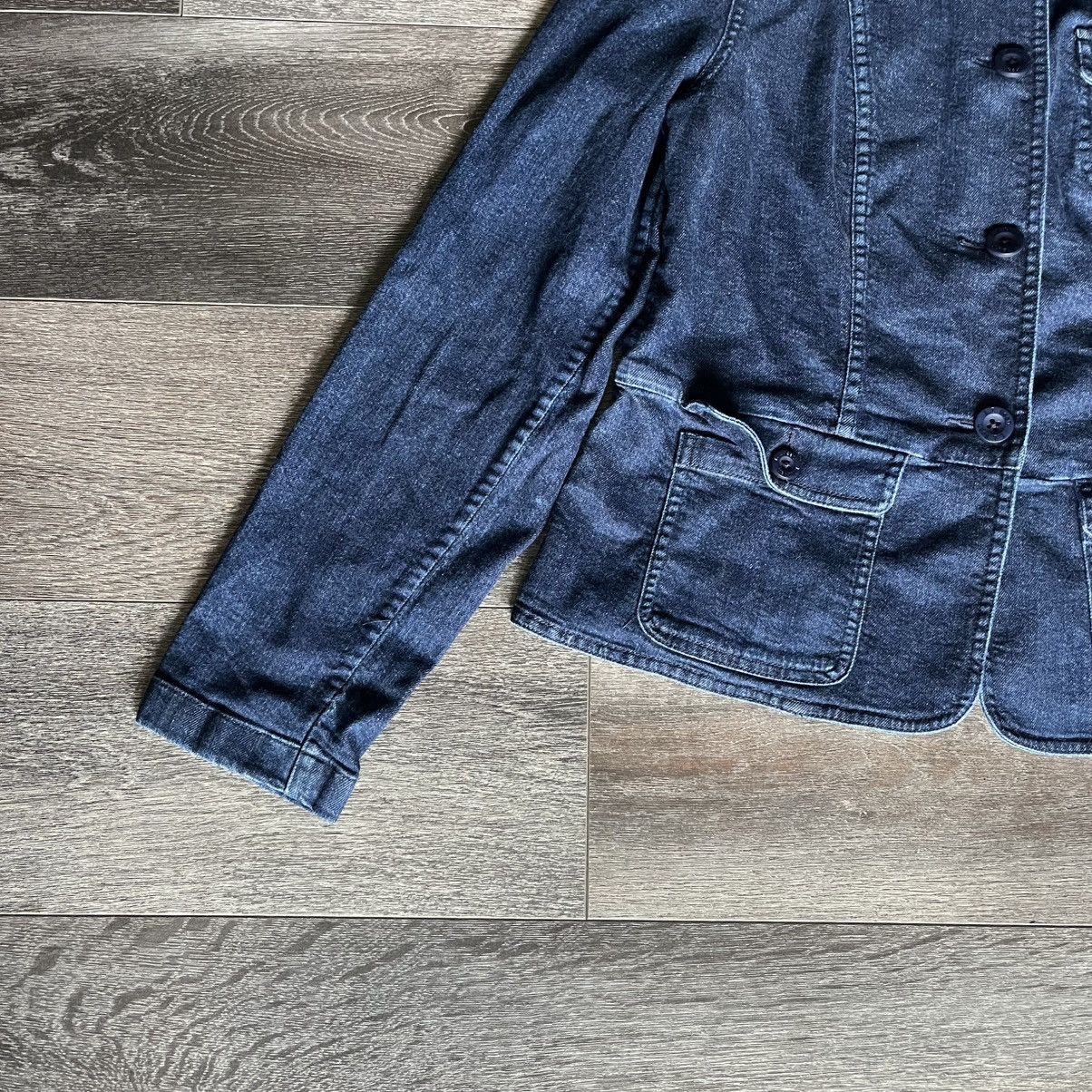L.L. Bean Vintage 2000s L.L. Bean Blue Denim Jean Jacket Blazer Button Size S / US 4 / IT 40 - 3 Thumbnail