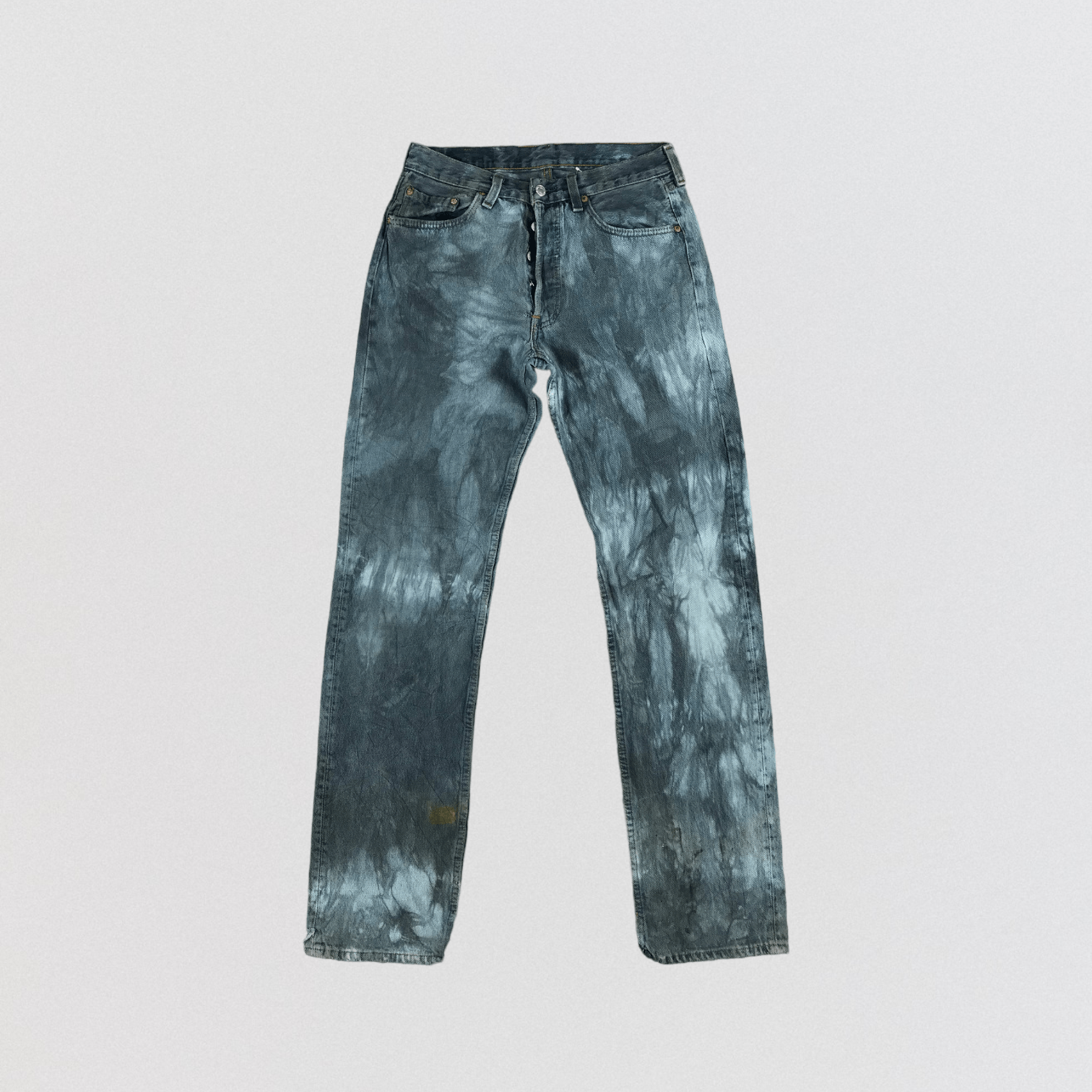 Kith × Levi's Kith x Levis salt bleached AOP 501 jeans | Grailed