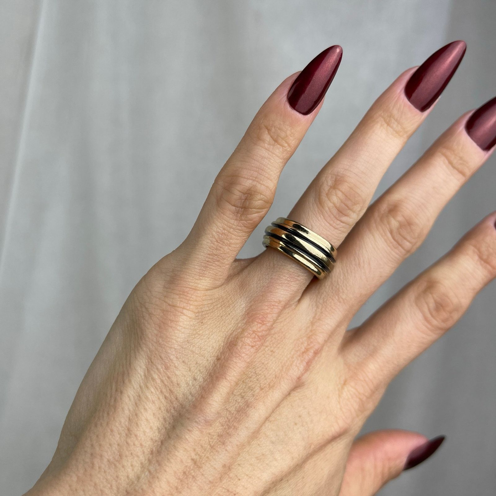 Other Rings Silver Leaves Gold Black Turquoise Howlite 5.5, 6, 6.5 Size ONE SIZE - 11 Thumbnail