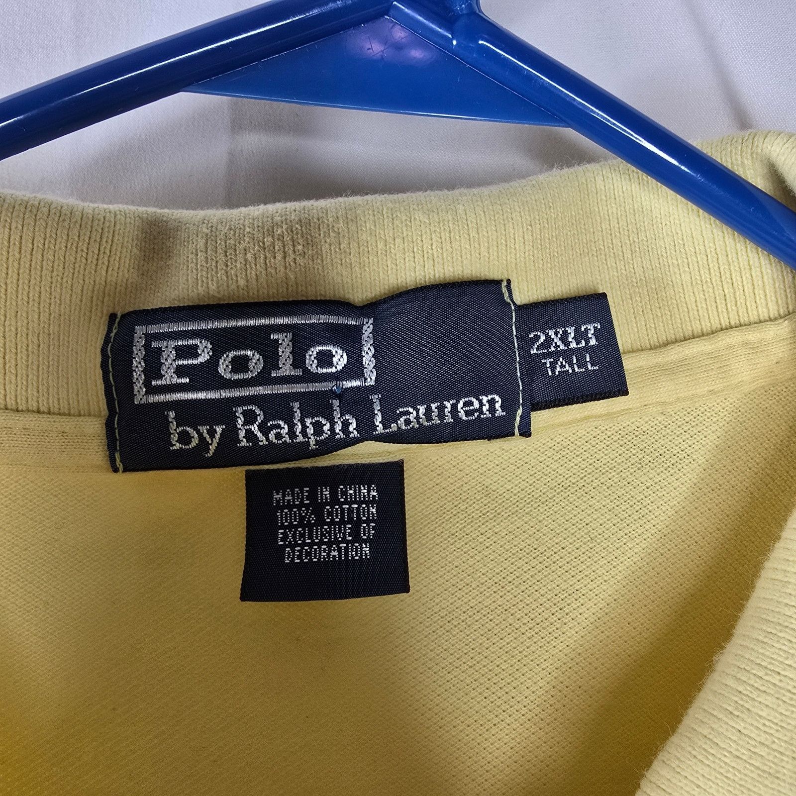 Polo Ralph Lauren Men's Polo Ralph Lauren Yellow Polo Size 2XLT Tall Size US XXL / EU 58 / 5 - 3 Thumbnail