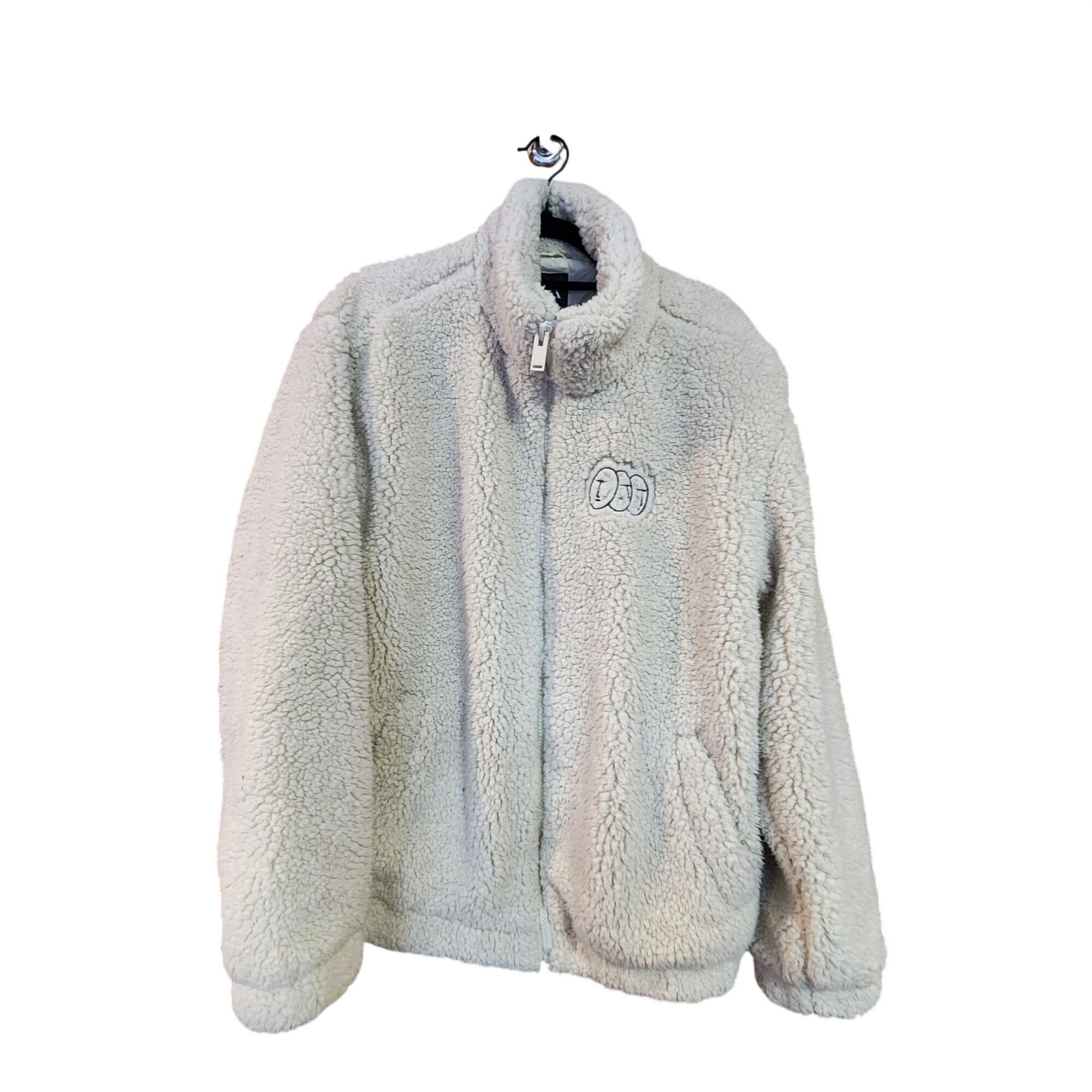 Zara Zara Beige Sherpa Fleece Jacket With Embroidered Design & Te Size US M / EU 48-50 / 2 - 1 Thumbnail