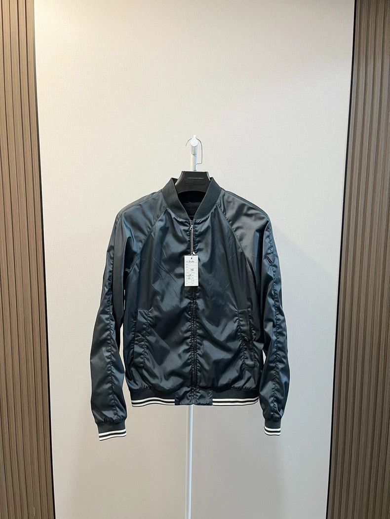 Prada Prada Blue Side Triangle Logo Zipper Jacket 2502-Nextarrow Size US M / EU 48-50 / 2 - 1 Thumbnail
