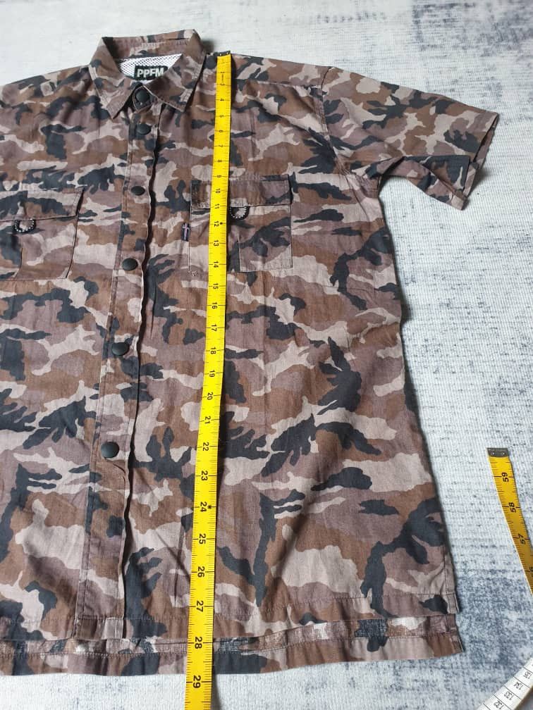 Japanese Brand 💥PPFM Camo Japanese brand button up shirt Size US L / EU 52-54 / 3 - 5 Thumbnail
