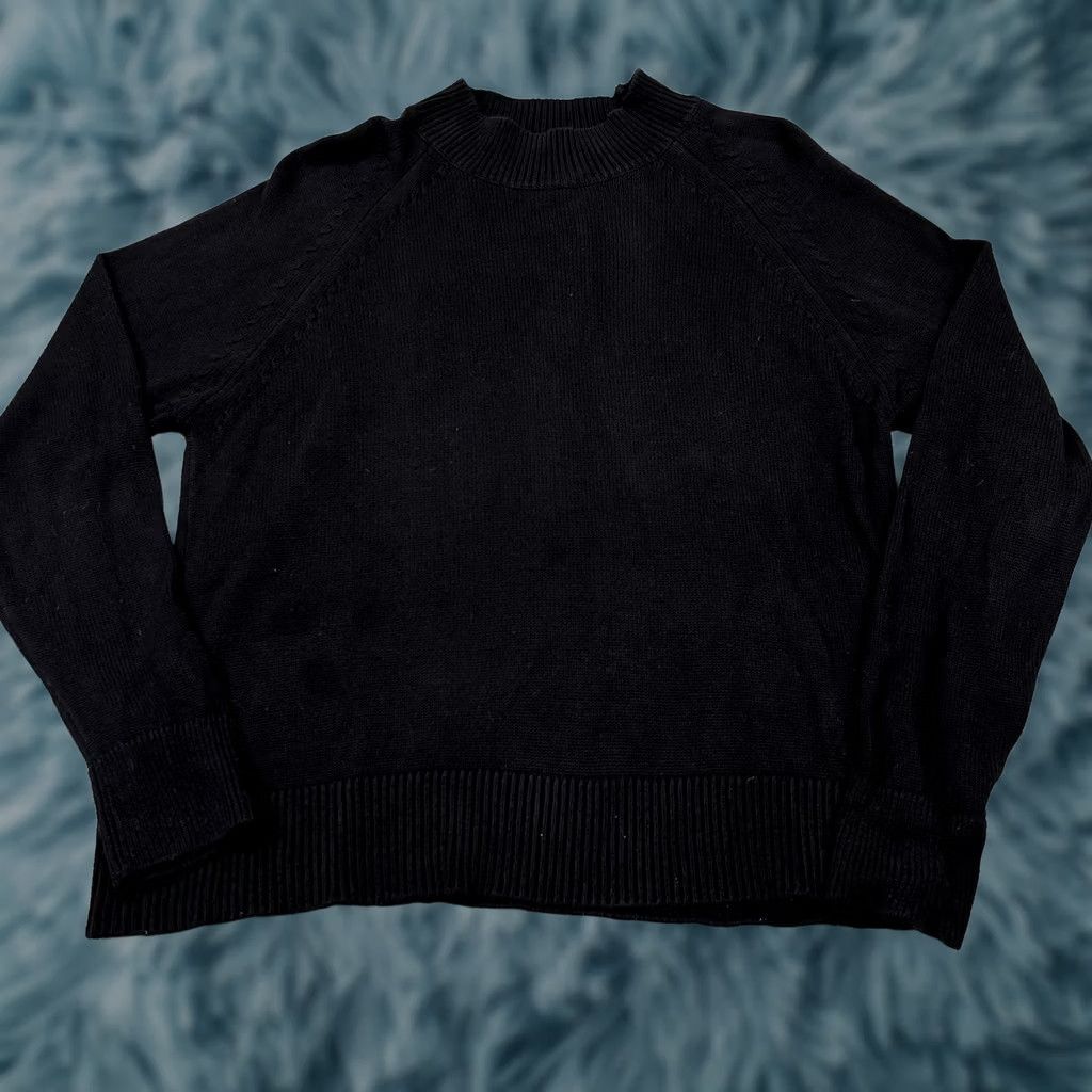 Quince VINTAGE Quince Sweater Womens XS Black Fisherman Knit Organic Cotton Size XS / US 0-2 / IT 36-38 - 1 Thumbnail