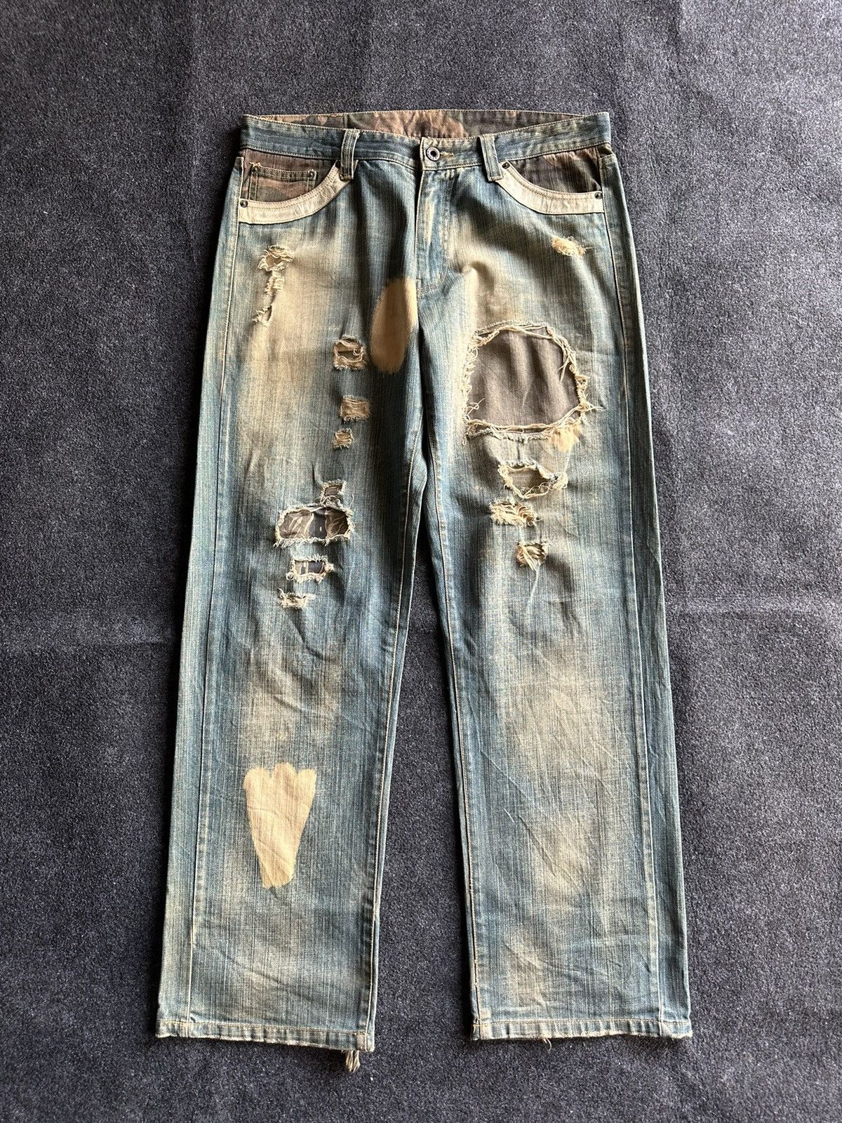 14th Addiction United Superior Baggy Rusty Mudwash Denim W34 D127 Size US 34 / EU 50 - 1 Thumbnail