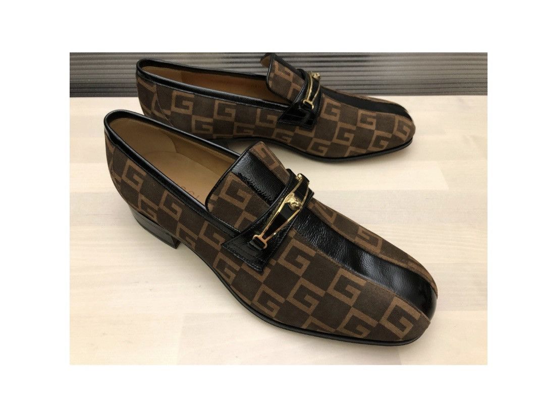 Gucci GUCCI 🇮🇹 Suede G Cube Tigerhead Bangle Ornament Loafer 9 NIB Size US 9 / EU 42 - 1 Thumbnail