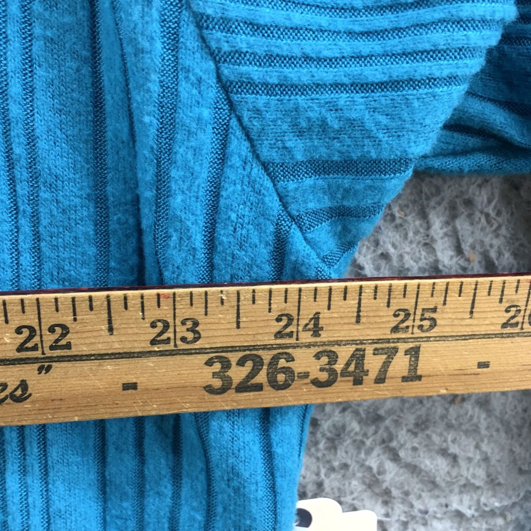 Vintage St Johns Bay Ribbed Knit Top Womens 1X Plus Blue V-Neck Long Sleeve Casual NEW T-Shirt Regular Womens Blue 1X Plus Size XL / US 12-14 / IT 48-50 - 5 Thumbnail