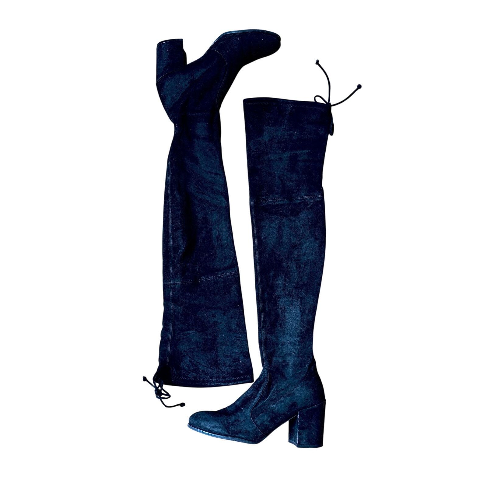 Stuart Weitzman Stuart Weitzman Tieland Black Suede Over the Knee Boots Size US 8 / IT 38 - 1 Thumbnail