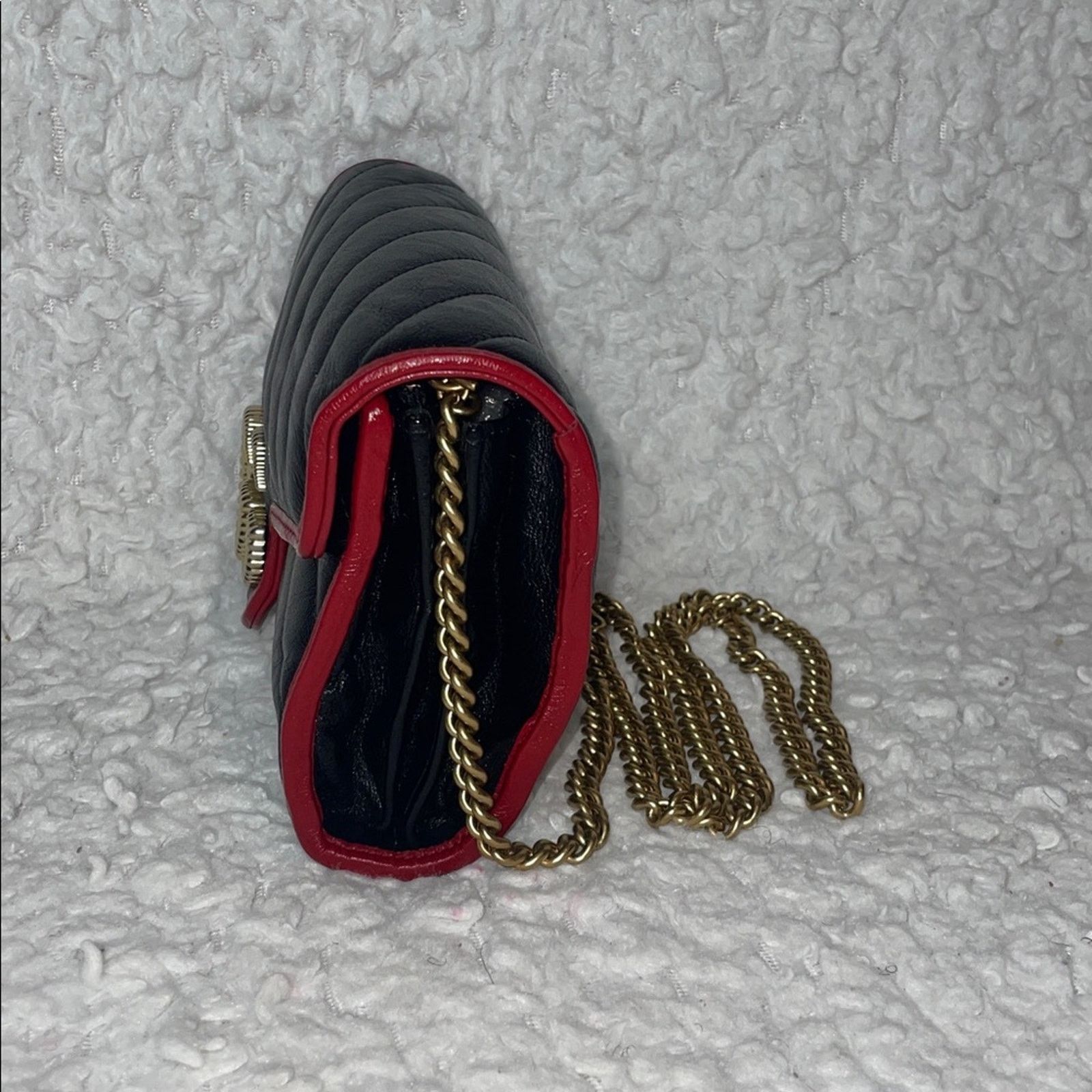 Gucci Gucci Marmont Torchon GG WOC Black/Red 573807 Size ONE SIZE - 4 Thumbnail