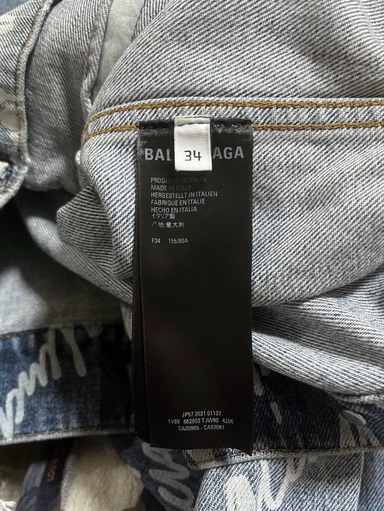 Balenciaga Balenciaga vintage bullet screen printed logo denim jacket- Size US XS / EU 42 / 0 - 4 Thumbnail