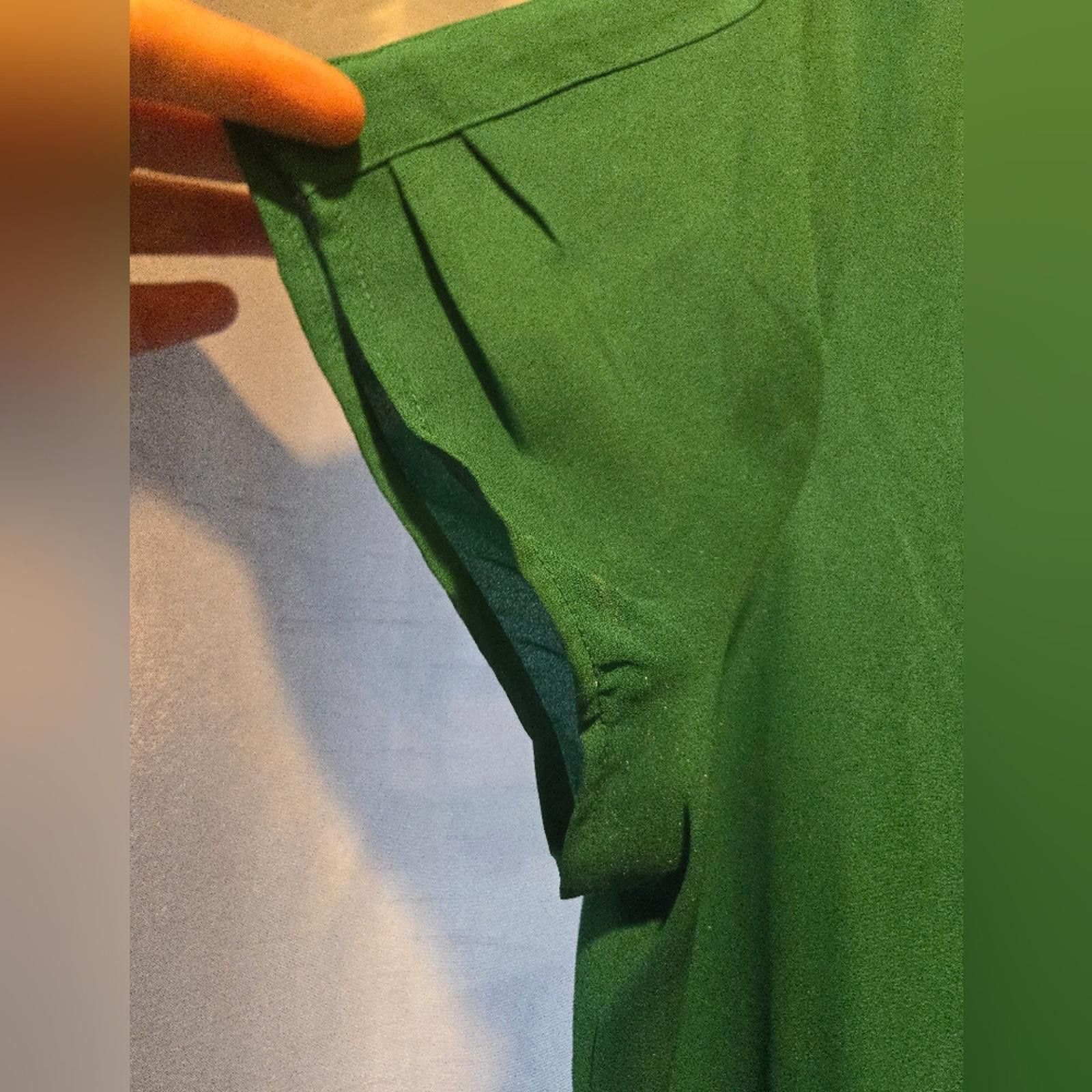 Designer Kelly Green Blouse Size L / US 10 / IT 46 - 5 Thumbnail