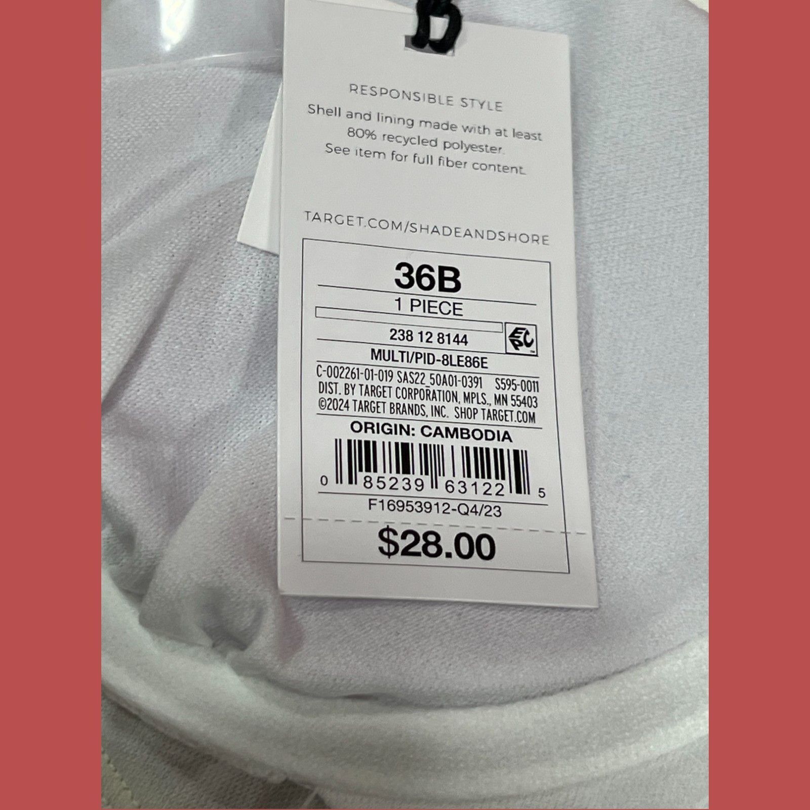 Other Shade & Shore - Women's Ribbed Hidden Underwire Bandeau Biki Size ONE SIZE - 9 Thumbnail