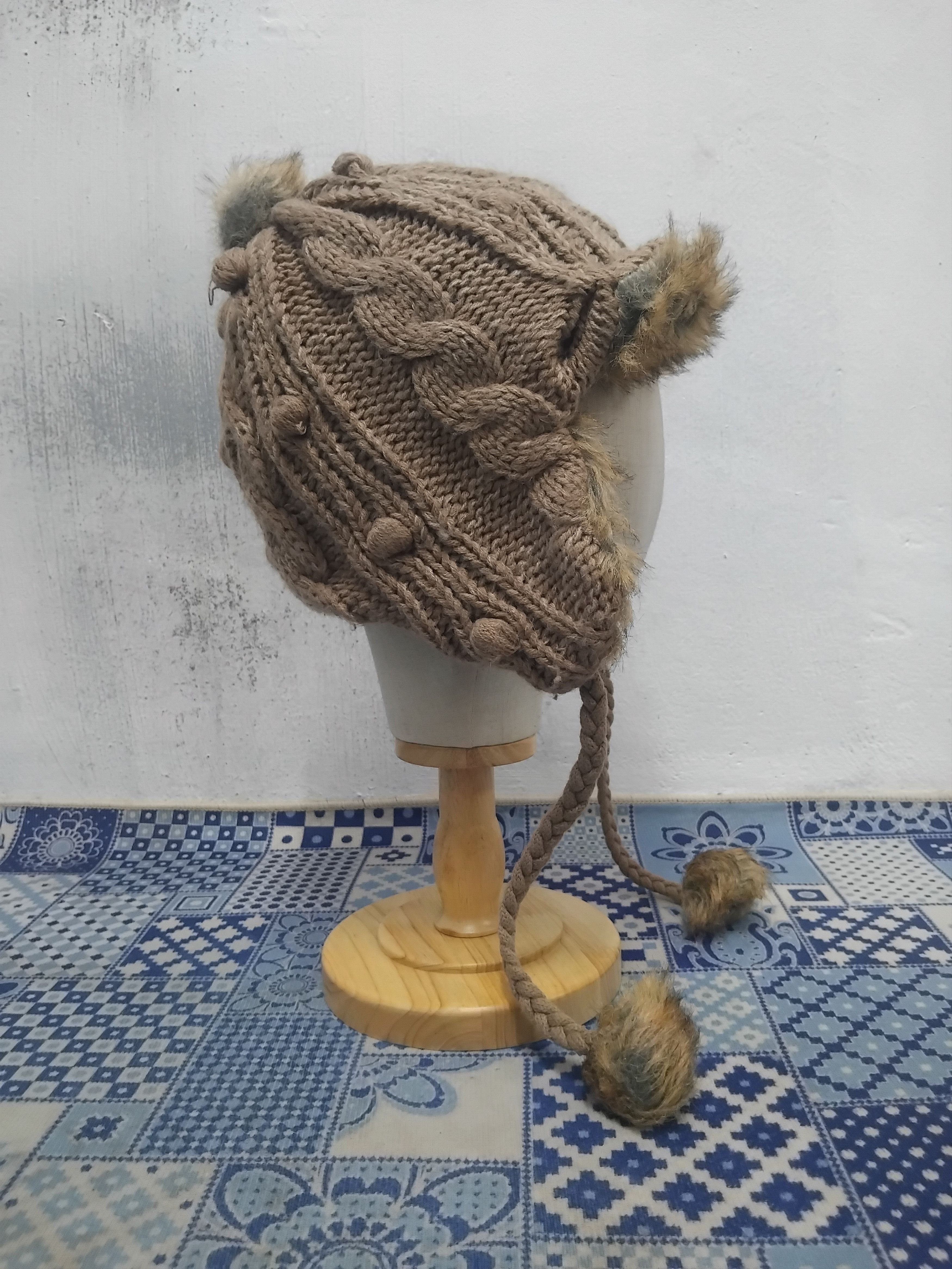 Japanese Brand Streetwear utility brown fur hat Size ONE SIZE - 6 Thumbnail