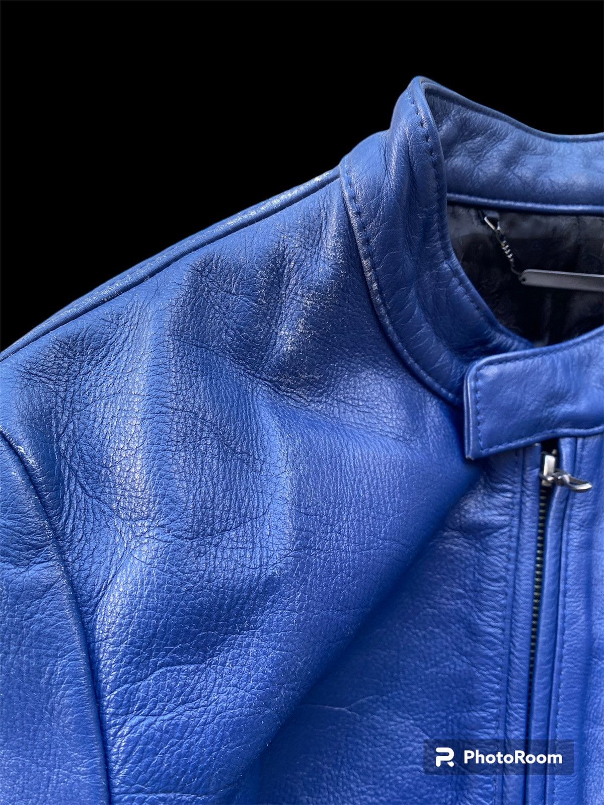 GOSTAR DE FUGA blue leather jacket Size US S / EU 44-46 / 1 - 6 Thumbnail