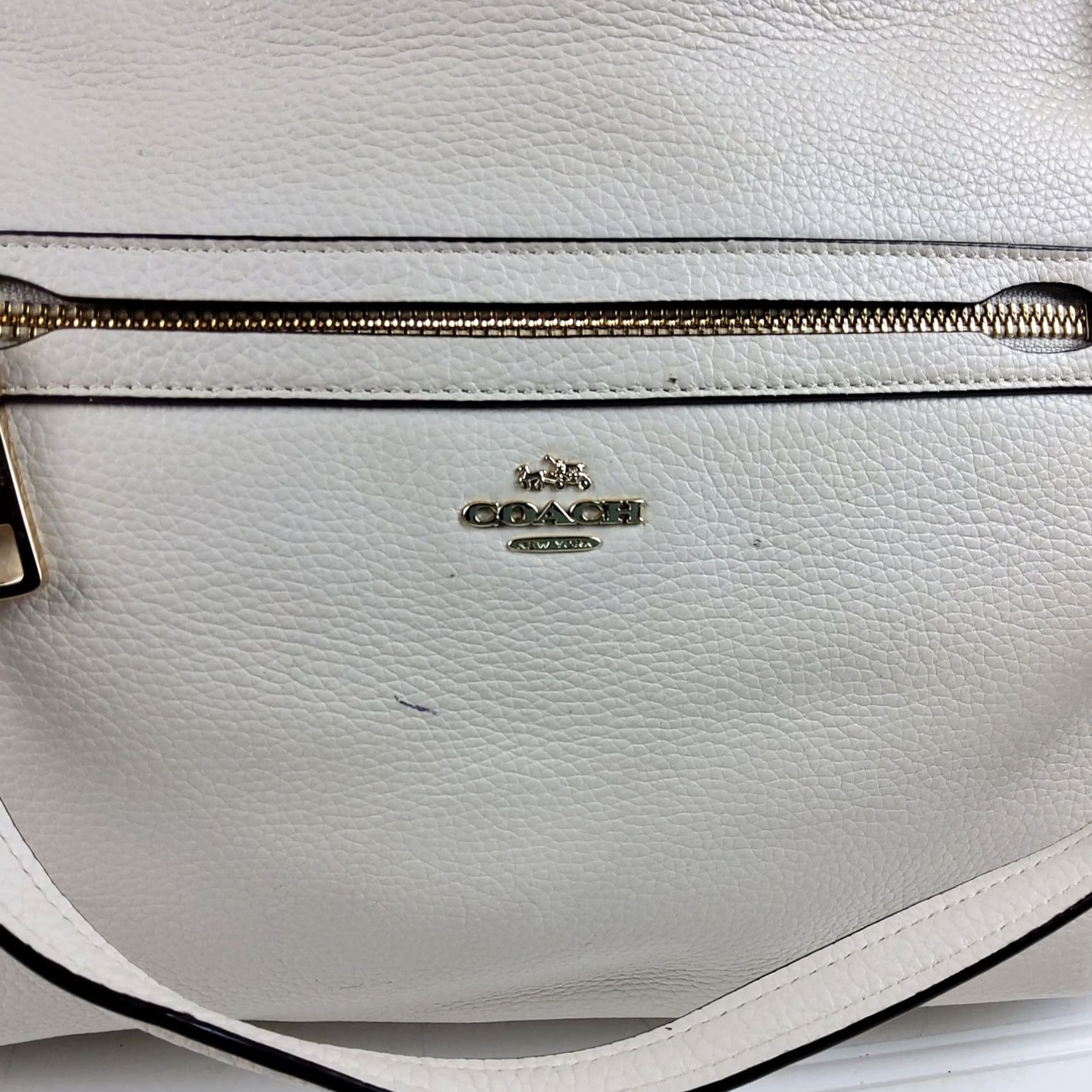 Coach Coach Tyler Large Shoulder Bag Handbag Purse Pebbled Leather White F54687 Womens Size ONE SIZE - 2 Thumbnail