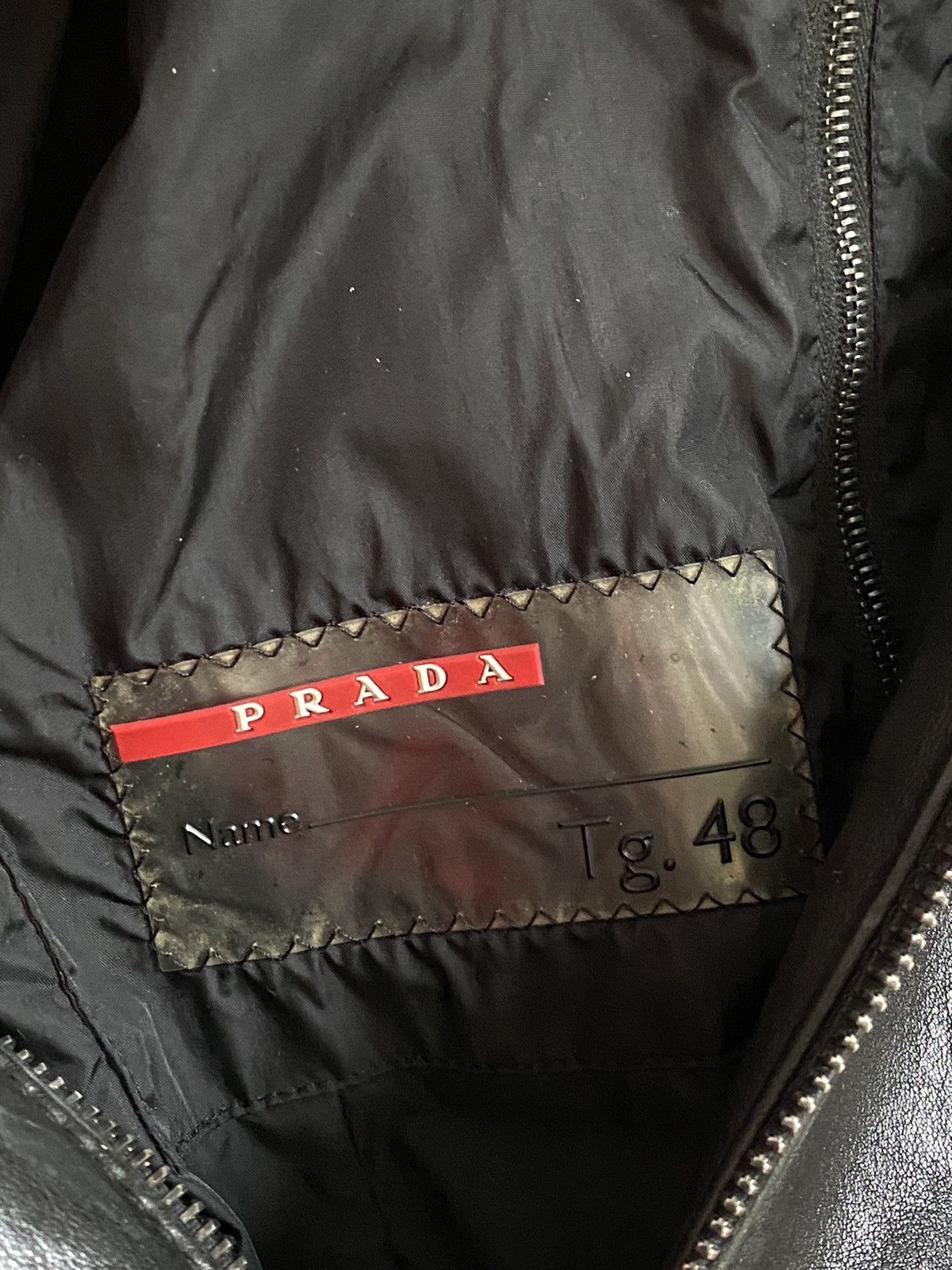 Prada Prada vintage black leather wool biker jacket Size US M / EU 48-50 / 2 - 11 Thumbnail