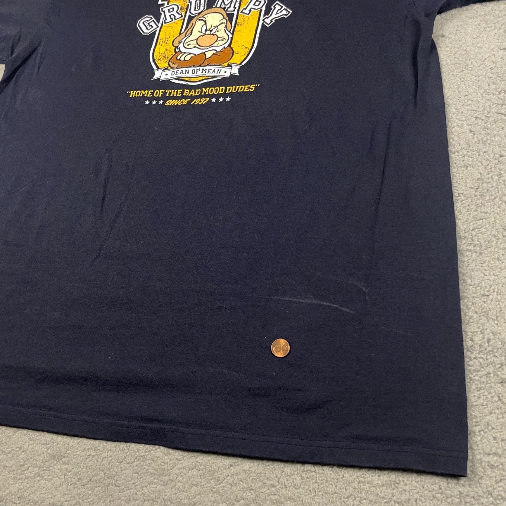 Disney VINTAGE Grumpy Disney Tshirt Mens XL Blue T-Shirt Disney Snow White Dwarfs Mickey Dwarfs Adults Crew Neck Short Sleeve Logo Cotton Blend Men's Shirt Size US XL / EU 56 / 4 - 7 Thumbnail