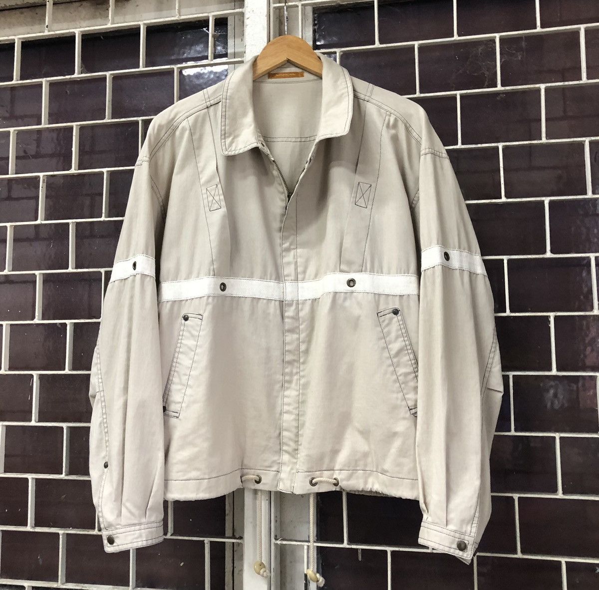 Vintage Vintage LANCER PARIS Zip Up Bomber Jacket Size US L / EU 52-54 / 3 - 1 Thumbnail