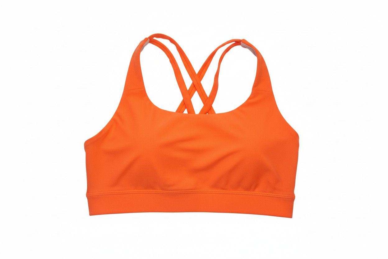 Lululemon Lululemon Neon Orange Coral Athletic Sports Bra Complex Cross Back Size M / US 6-8 / IT 42-44 - 1 Thumbnail
