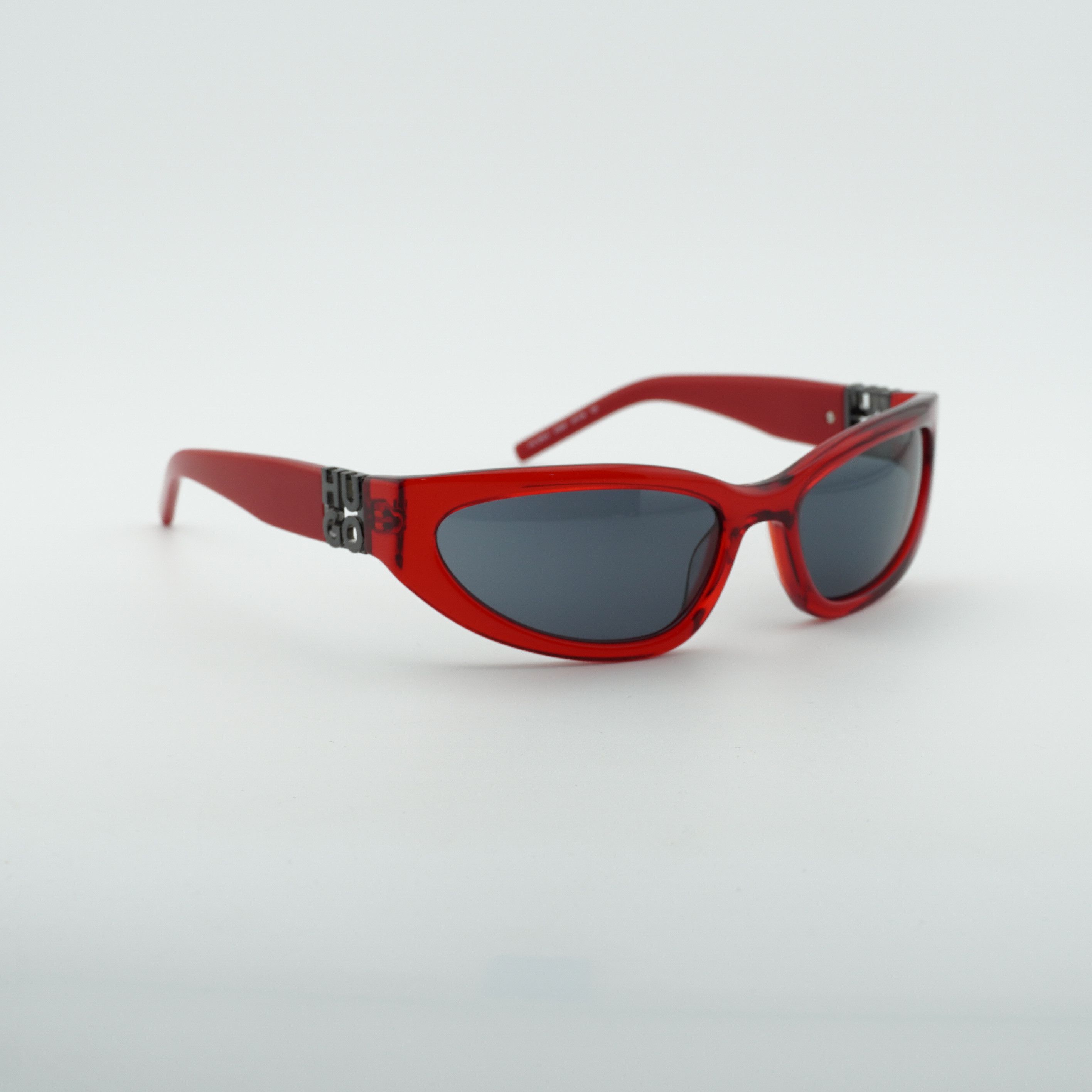 Hugo HUGO HG 1255/S 0C9A IR Sunglasses Red Oval Frame Size ONE SIZE - 6 Thumbnail