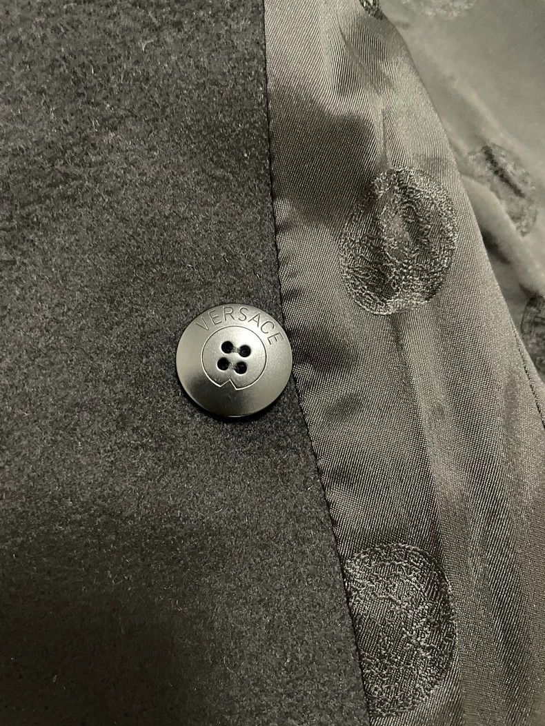 Versace Versace Black wool coat Size S / US 4 / IT 40 - 8 Thumbnail