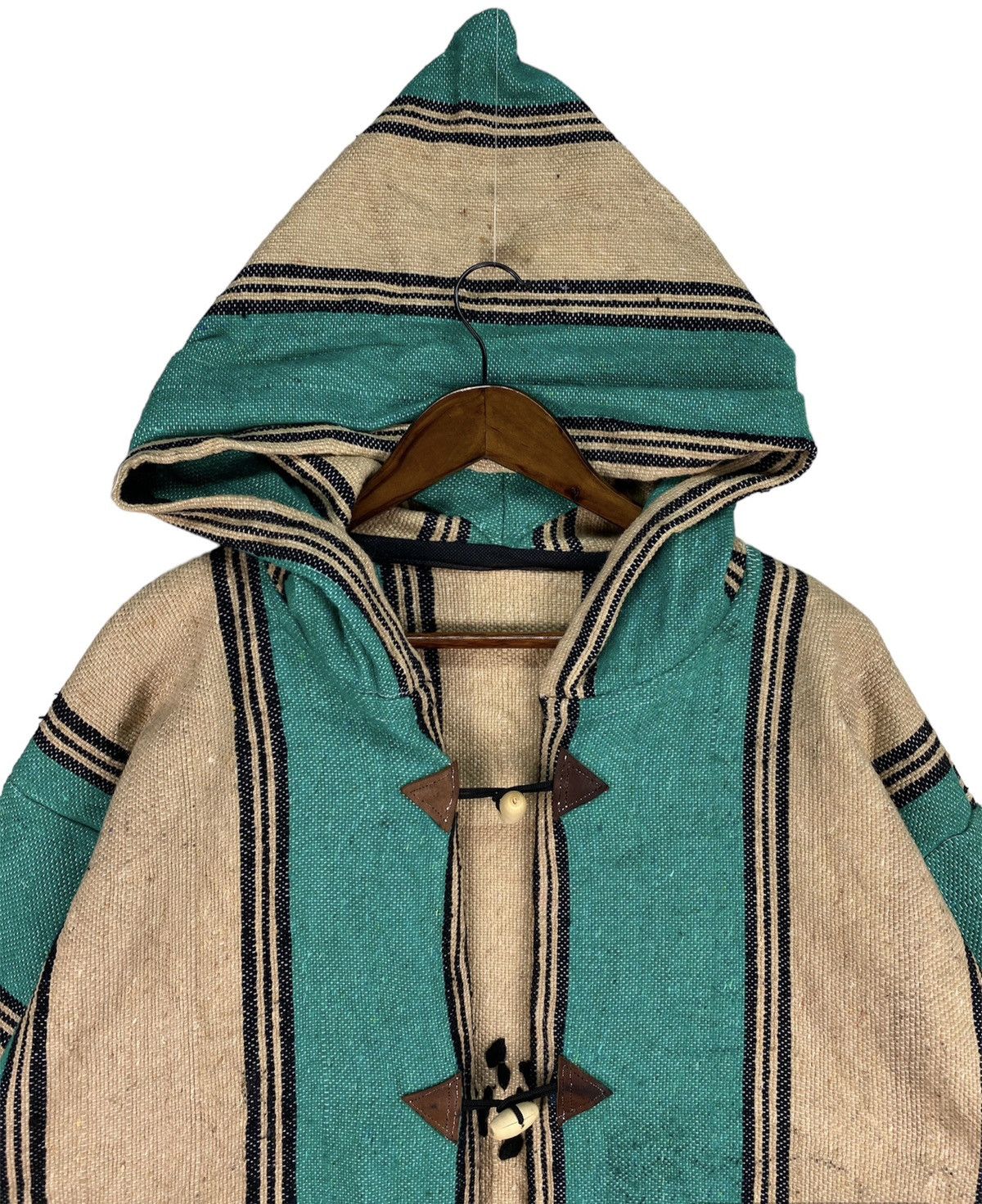 Vintage ❗️RARE❗️Burlap Stripe Hooded Jacket Size US XL / EU 56 / 4 - 2 Thumbnail
