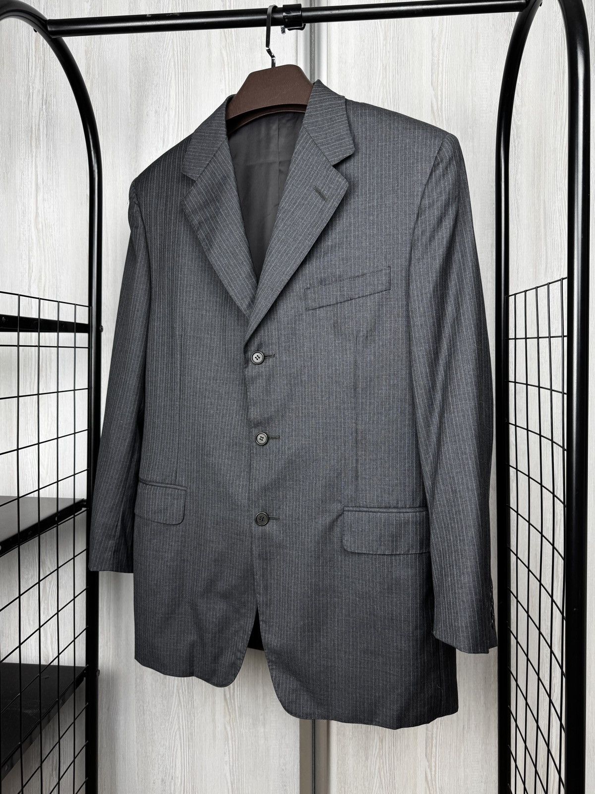 Canali Canali grey striped pure wool 3 buttons classic suit size 50 Size 40R - 8 Thumbnail