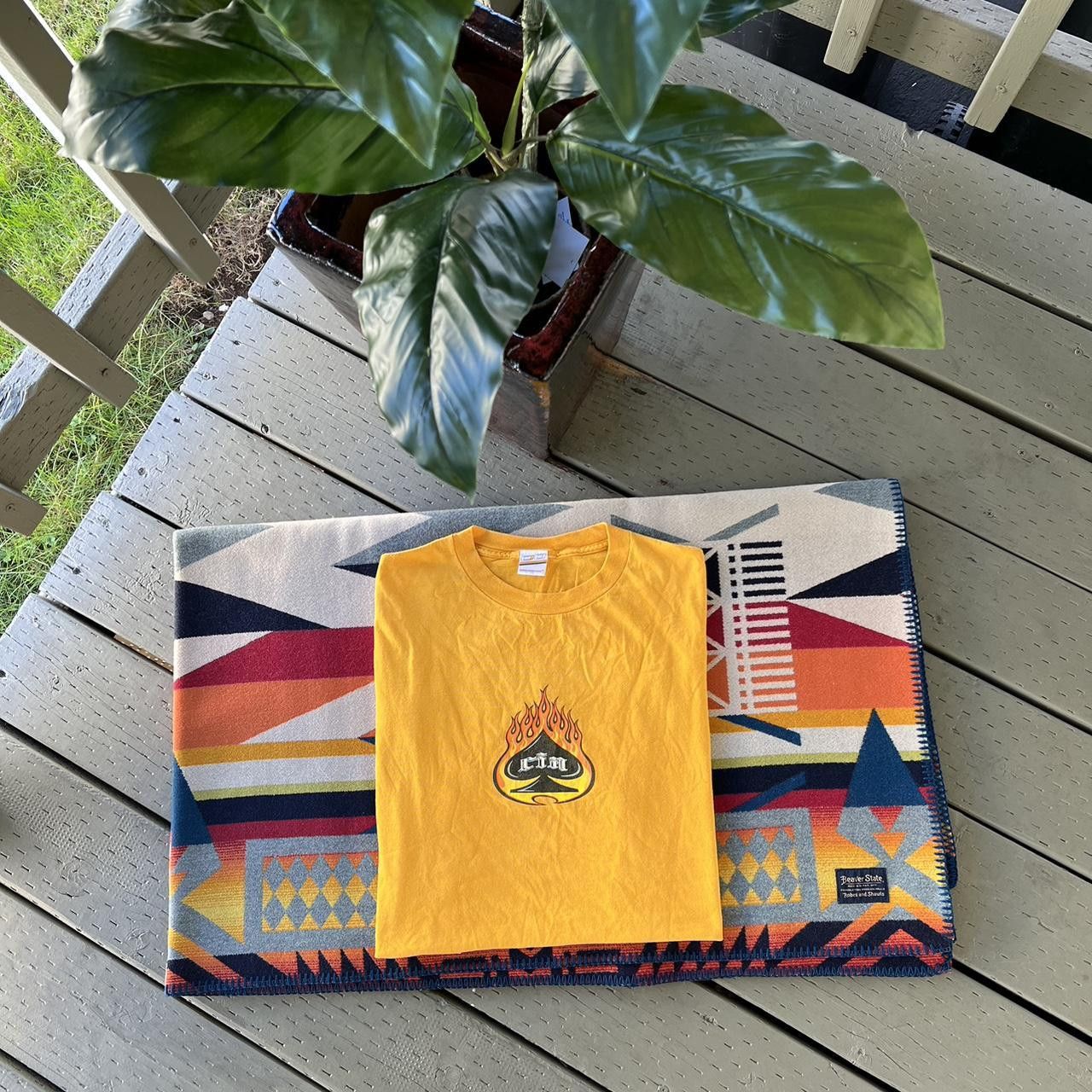 Vintage y2k flame shirt Size US XL / EU 56 / 4 - 5 Thumbnail