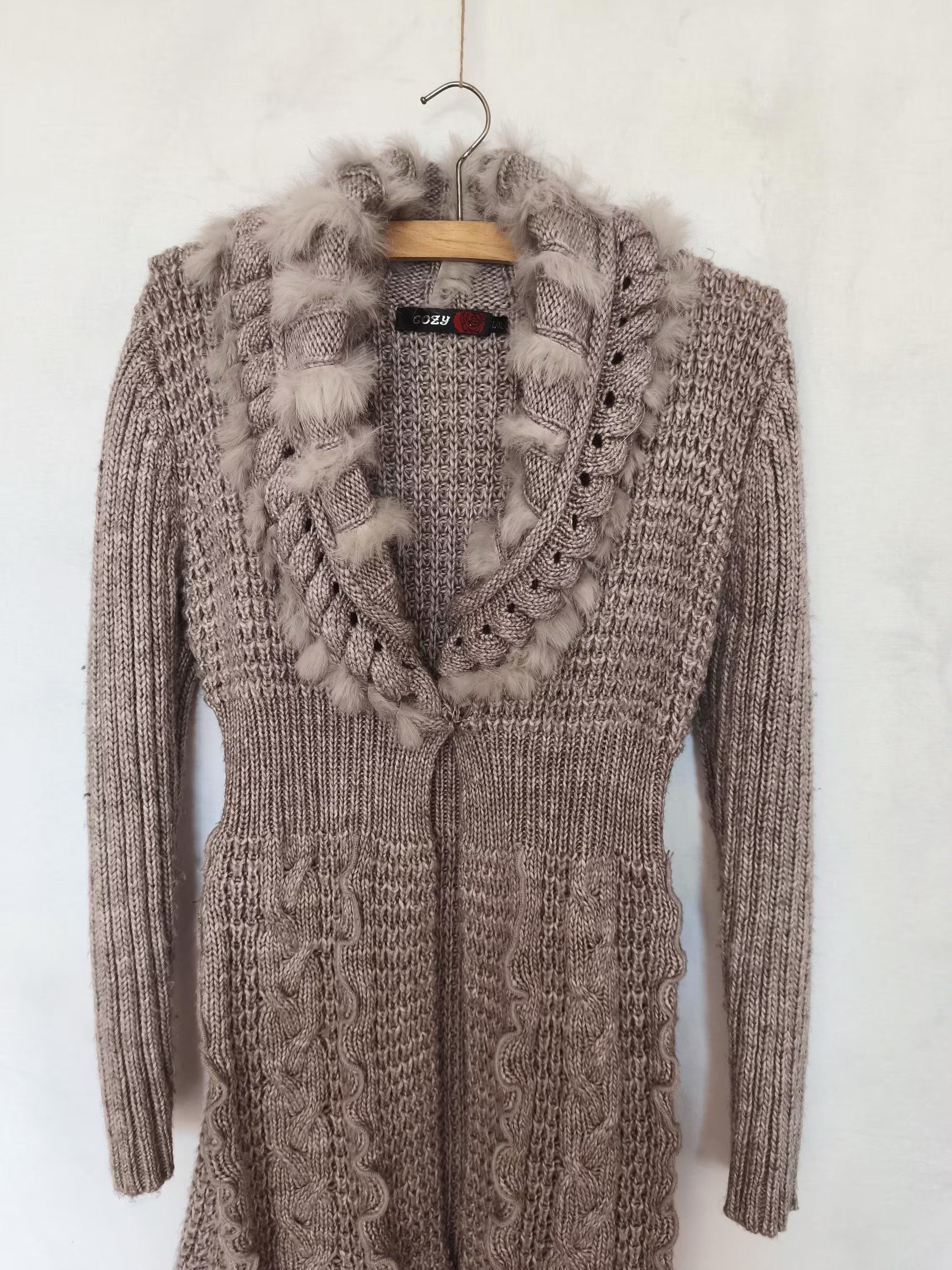 Other Vintage Shawl Collar Long Sleeves Cardigan brown wool blend Size S / US 4 / IT 40 - 1 Thumbnail