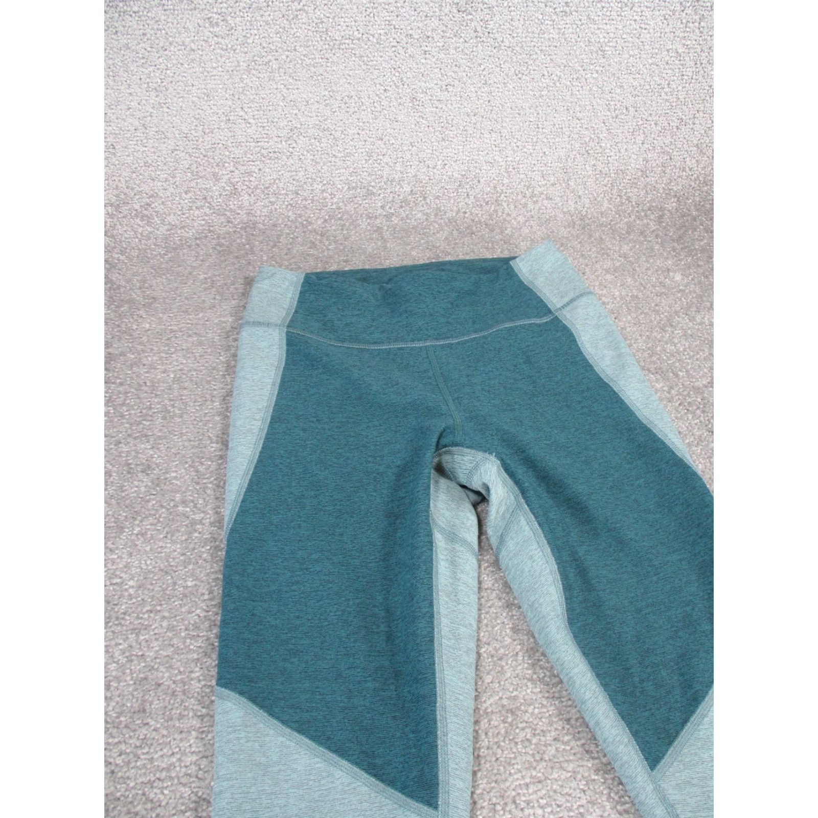 Outdoor Voices Outdoor Voices Leggings Women Small Cropped Colorblock Teal Blue Athleisure Activewear Size 28" / US 6 / IT 42 - 2 Thumbnail