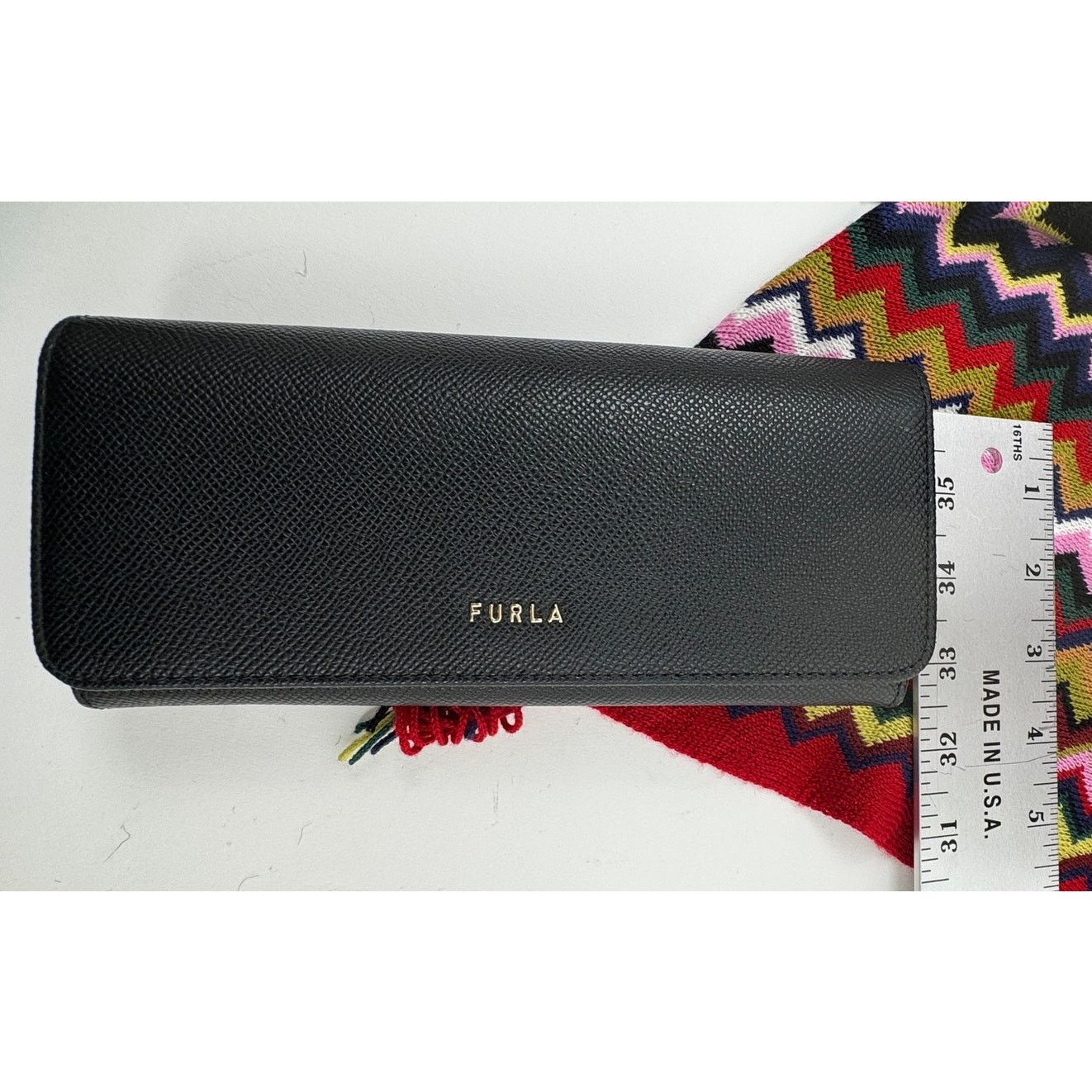 Furla Furla Black Pebble Grained Continental Trifold Wallet Size ONE SIZE - 8 Thumbnail