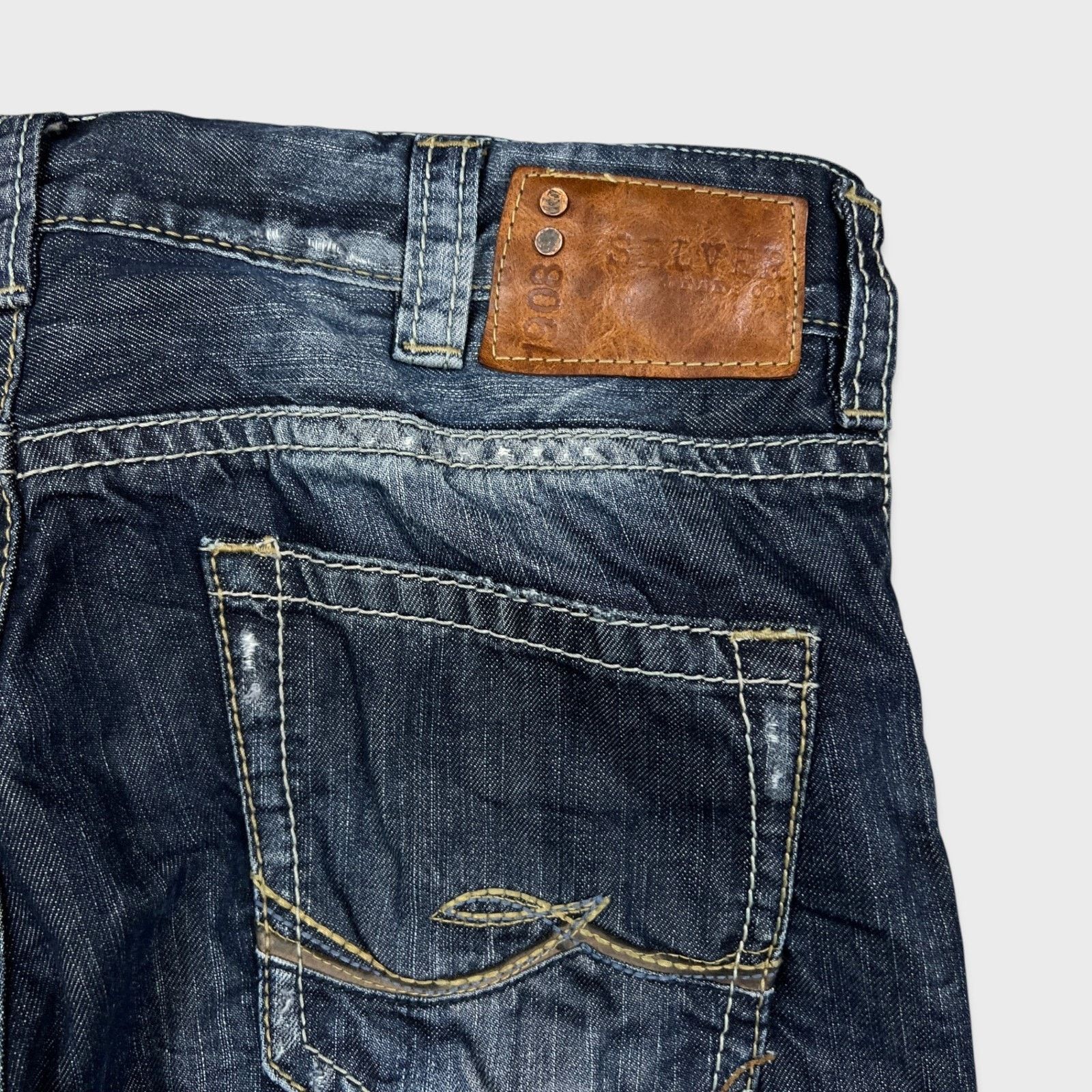 Silver Jeans Co. Silver Jeans Zac 33x34 Blue Relaxed Fit Straight Leg Denim Size US 33 - 8 Thumbnail