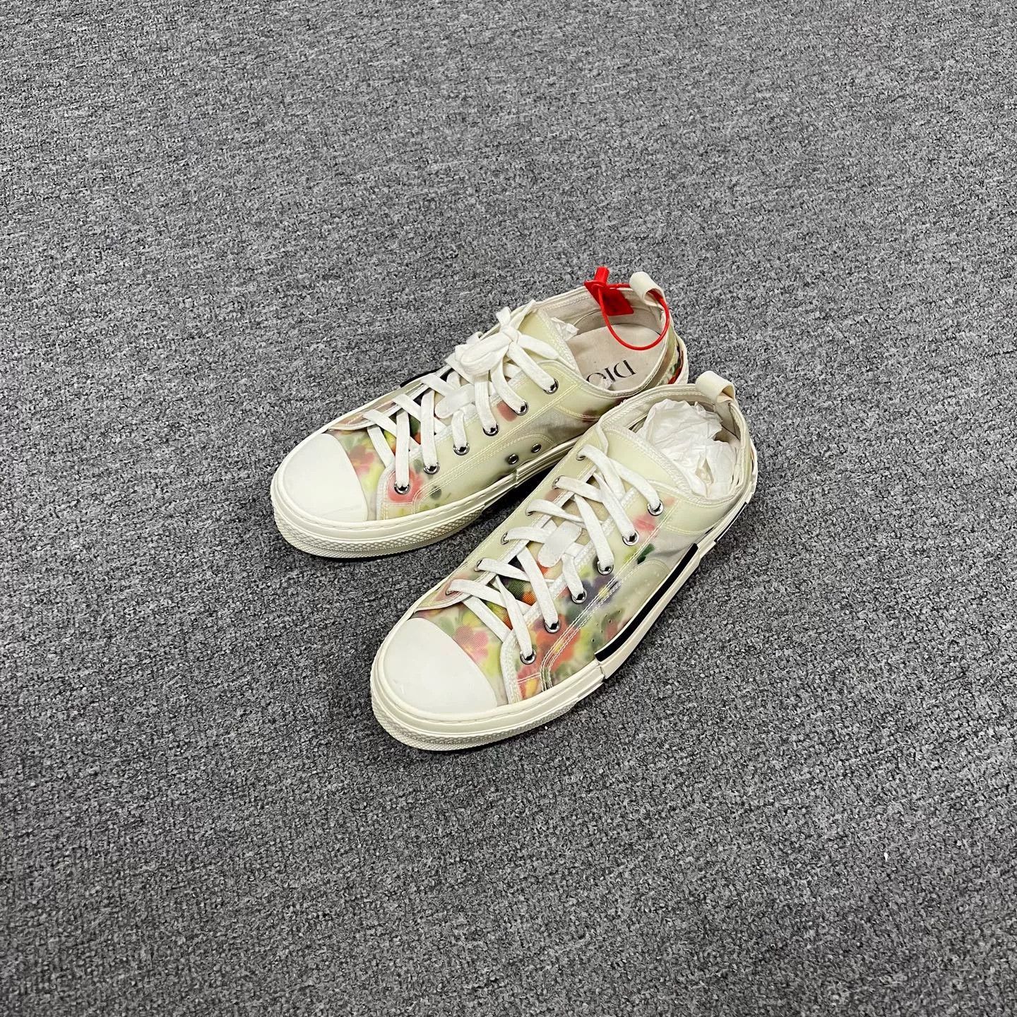 Dior Dior B23 Floral Low-Top Sneakers Size US 9 / EU 42 - 1 Thumbnail