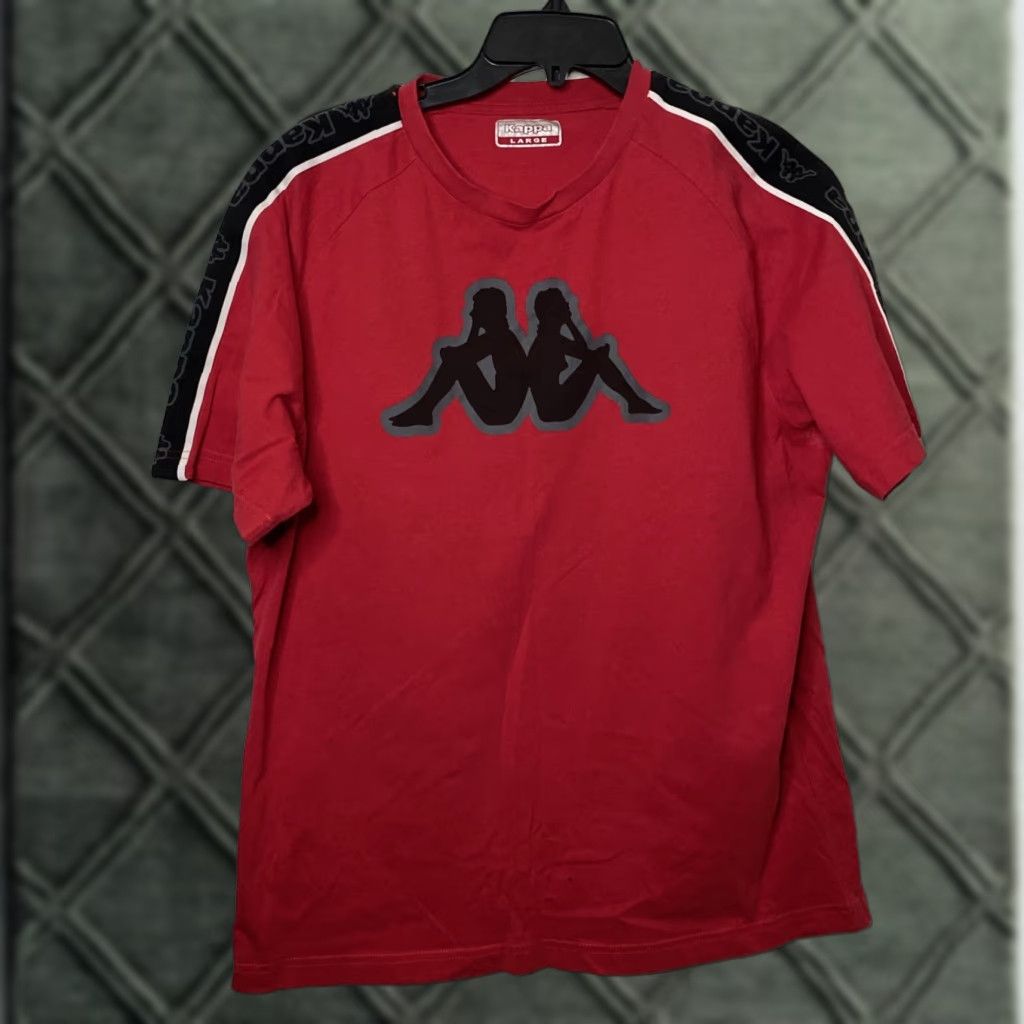 Kappa Kappa Men's Logo Tape Maroon T-Shirt L Shirt Streetwear Fashion Size US L / EU 52-54 / 3 - 1 Thumbnail