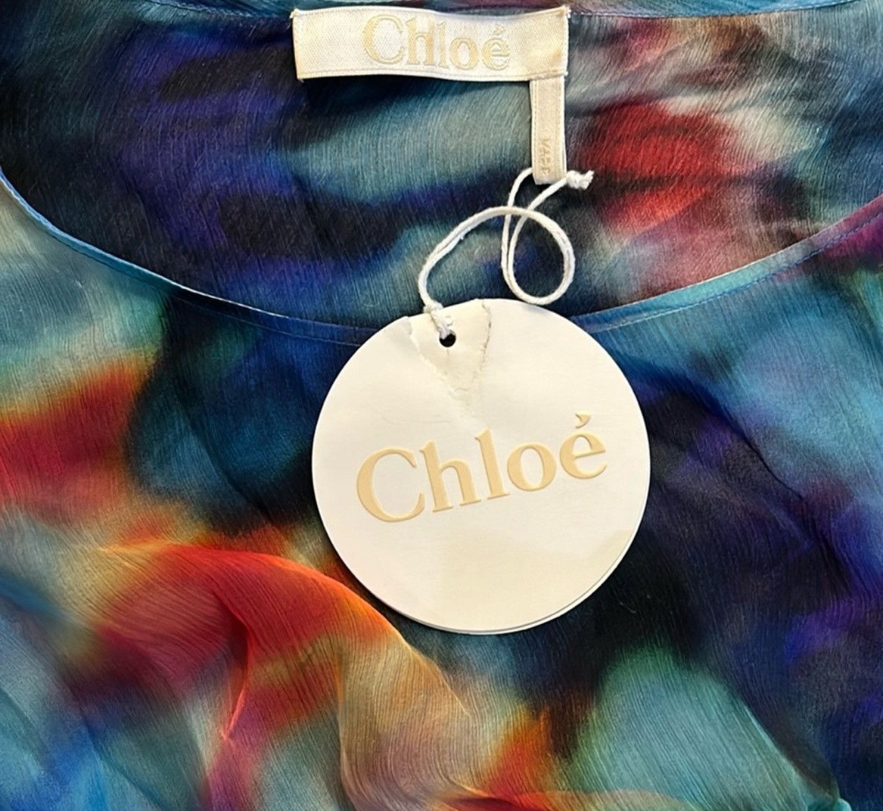 Chloe Chloe Tie Dye Silk Caftan & Maxi Slip Dress Blue Size 38 Size S / US 4 / IT 40 - 8 Thumbnail