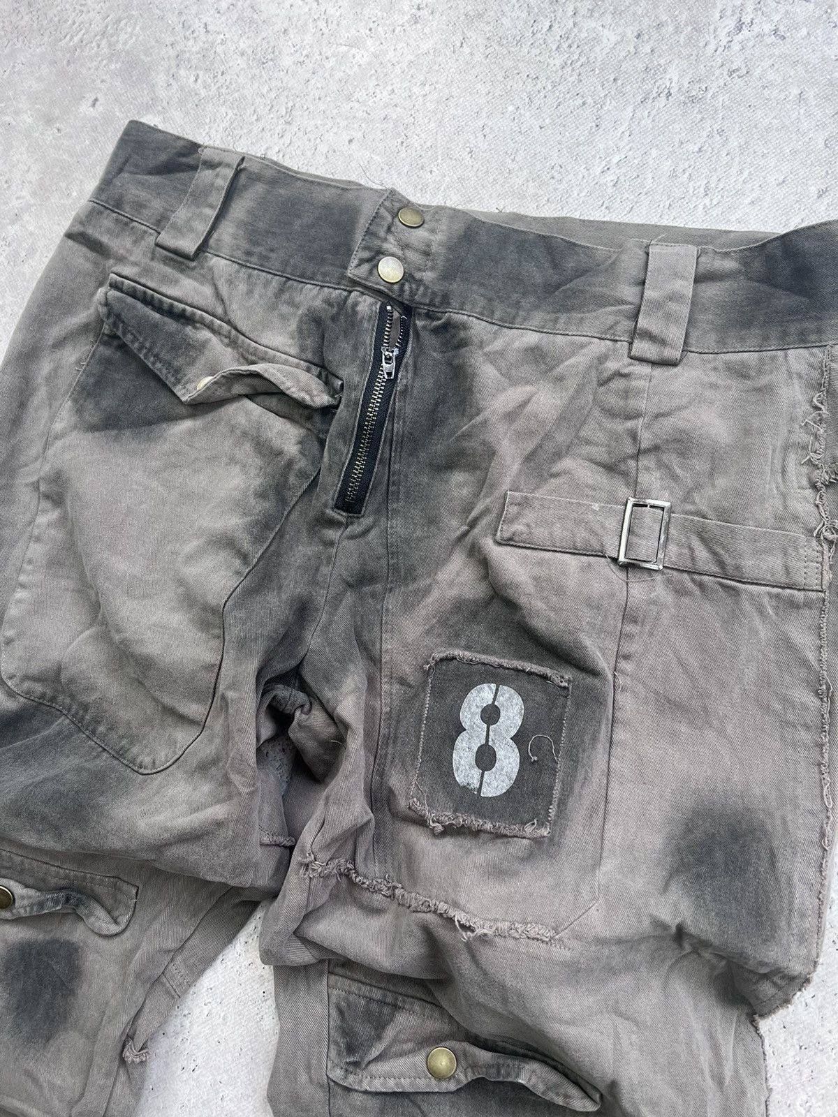 Issey Miyake × Japanese Brand × Tete Homme 2000s Tete Home Multipocket Bondage Cargo Pants Size US 32 / EU 48 - 4 Thumbnail