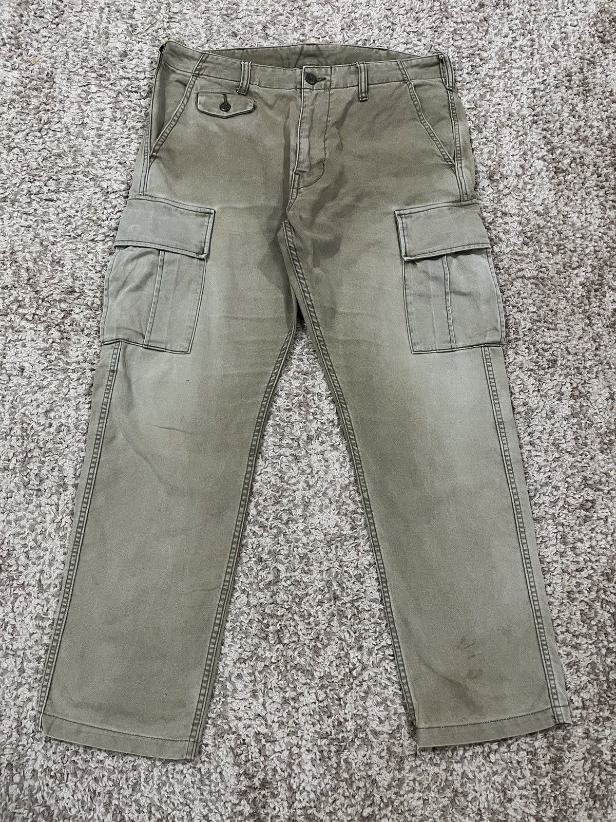 Avirex Avirex Green Faded Cargo Pants Military Fit Size US 34 / EU 50 - 1 Thumbnail