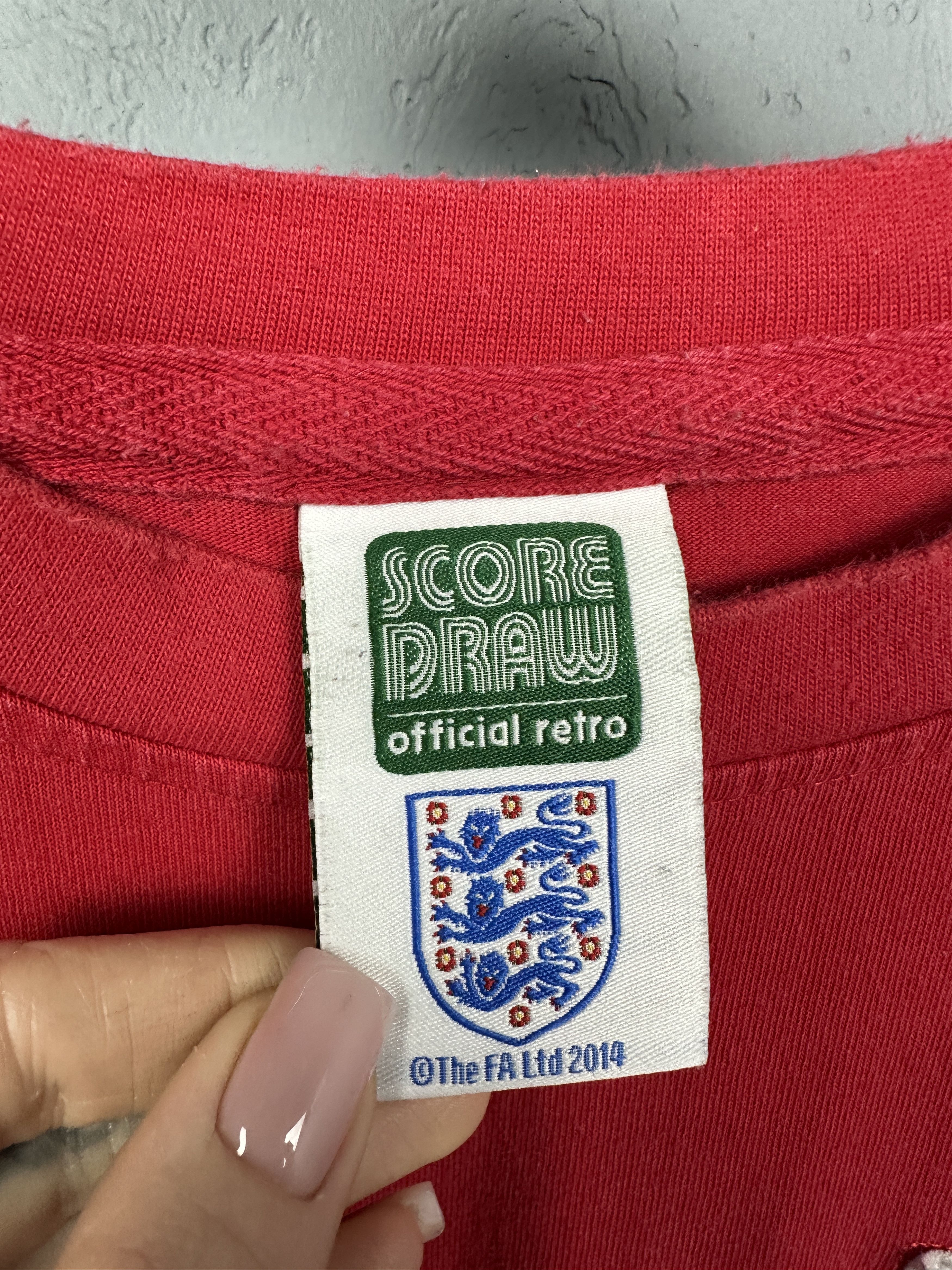 Umbro Score Draw England Vintage Mens Long Sleeve T-Shirt Size US L / EU 52-54 / 3 - 2 Thumbnail