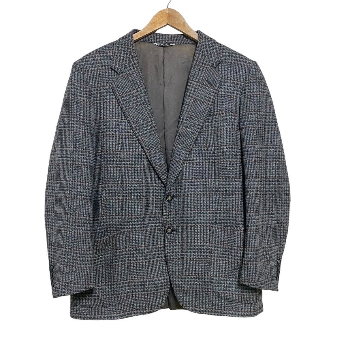 Celine Vintage Celine Houndstooth Checked Wool Blazer Jacket Size US L / EU 52-54 / 3 - 1 Thumbnail