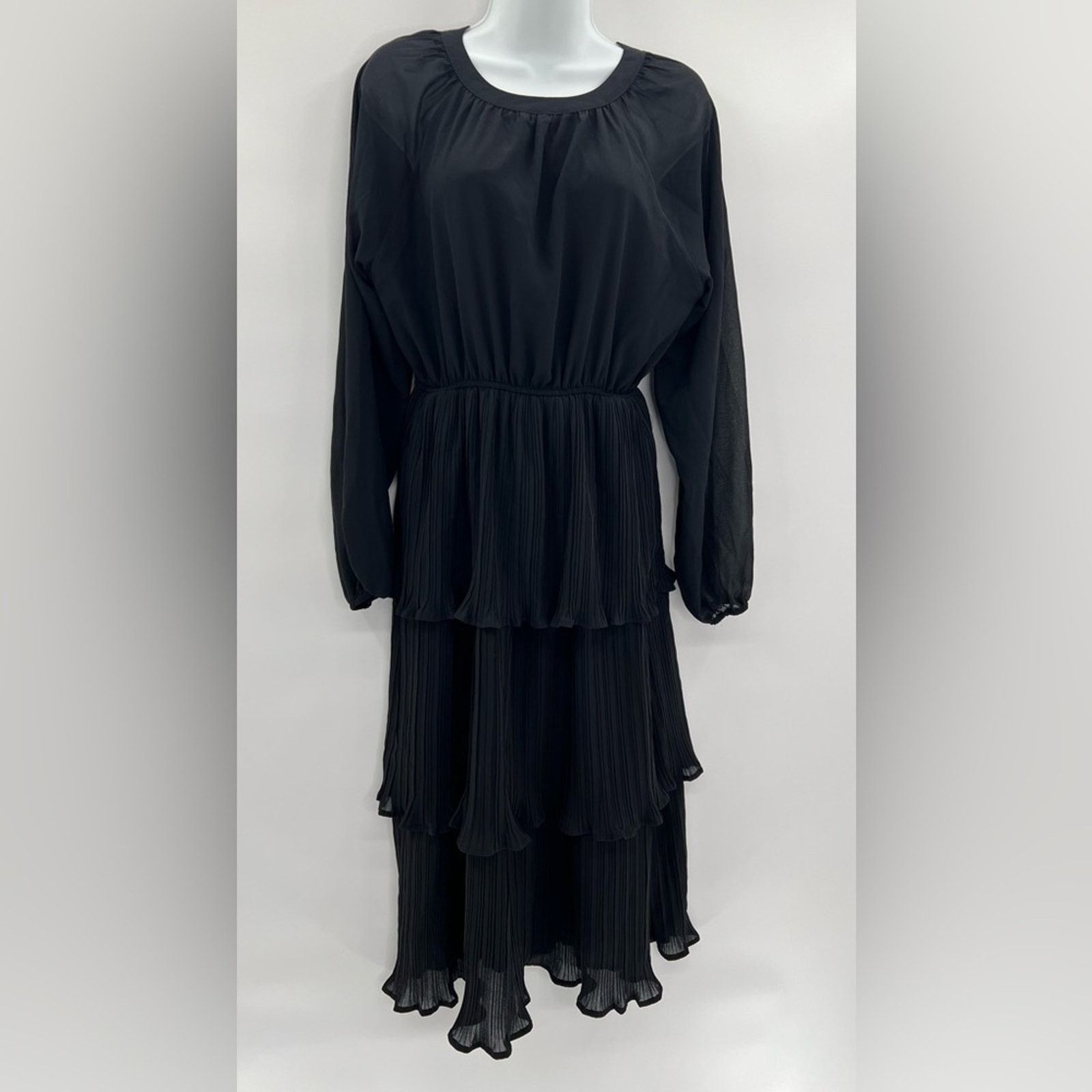 & Other Stories Women's Layered Ruffle Hem Casual Maxi Dress | Size S | NWOT Size S / US 4 / IT 40 - 2 Thumbnail