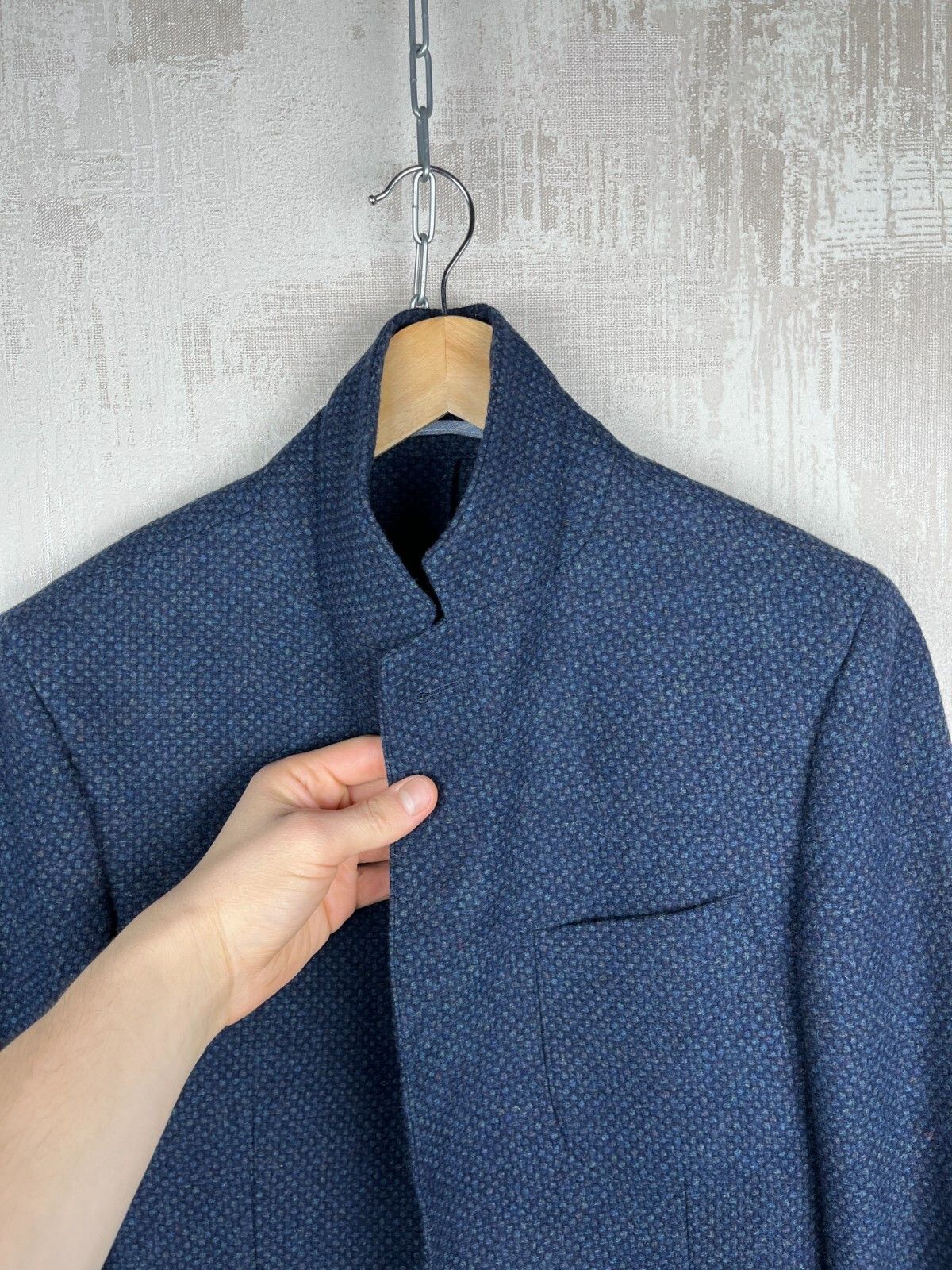 Designer SCALPERS Wool Blazer Jacket Size EUR 46 Navy Blue Size US S / EU 44-46 / 1 - 8 Thumbnail