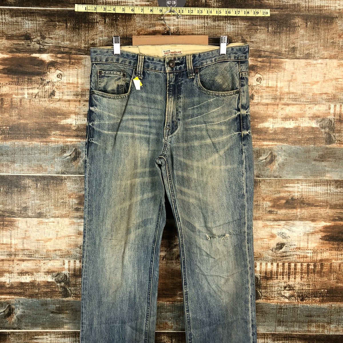 Japanese Brand DLL Navy Blue faded vintage Denim Pants #C206 Size US 32 / EU 48 - 2 Thumbnail