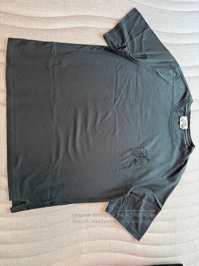 Hermes Hermes Dark gray short-sleeve T-shirt, pure cotton fabric Size US XL / EU 56 / 4 - 4 Thumbnail