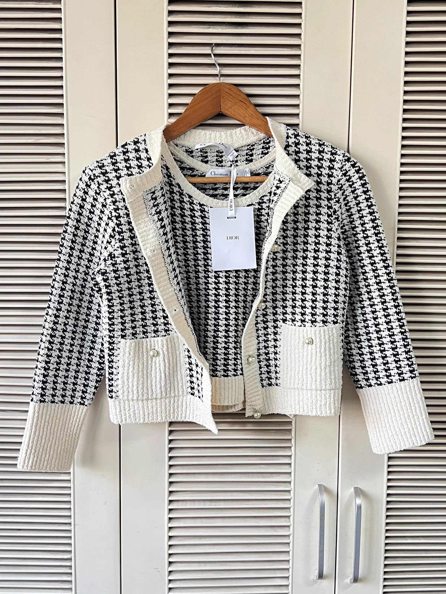 Dior Dior houndstooth knit two-piece black and white 34 Size XS / US 0-2 / IT 36-38 - 5 Thumbnail