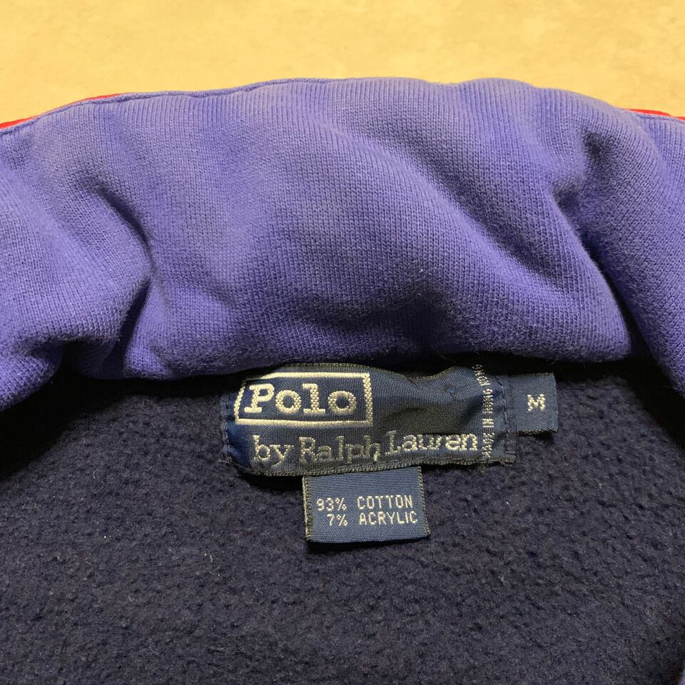 Polo Ralph Lauren Vintage POLO Ralph Lauren USA Flag 1/4 Zip Hoodie M Size US M / EU 48-50 / 2 - 14 Thumbnail