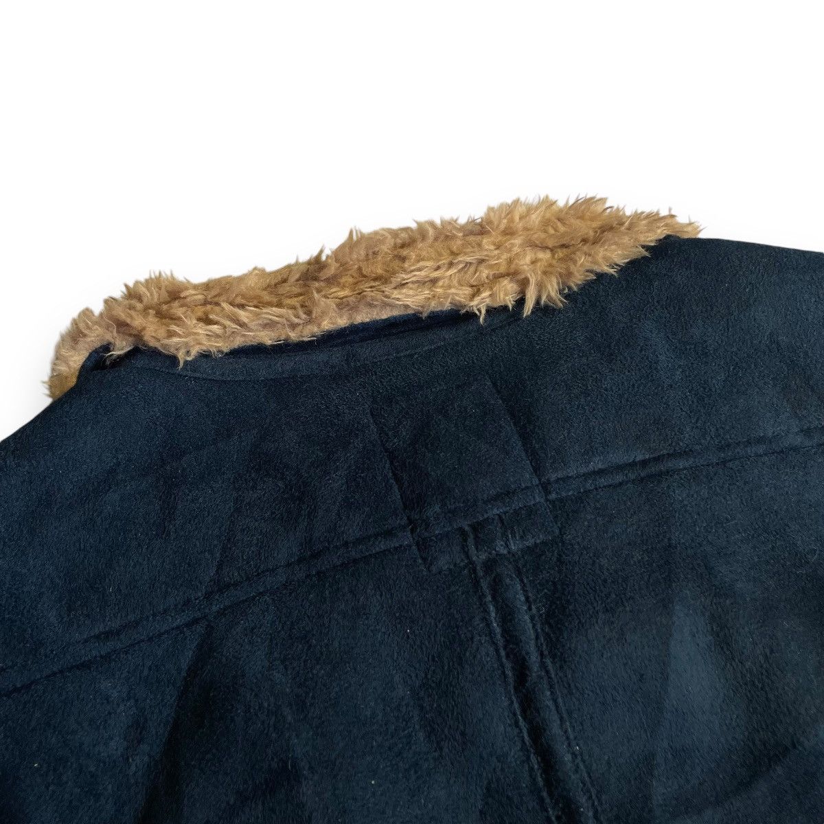 If Six Was Nine × Le Grande Bleu (L.G.B.) × Nicole Club 🇯🇵 NICOLE CLUB FOR MEN SUEDE FAUX FUR BUTTON UP JACKET Size US M / EU 48-50 / 2 - 12 Thumbnail