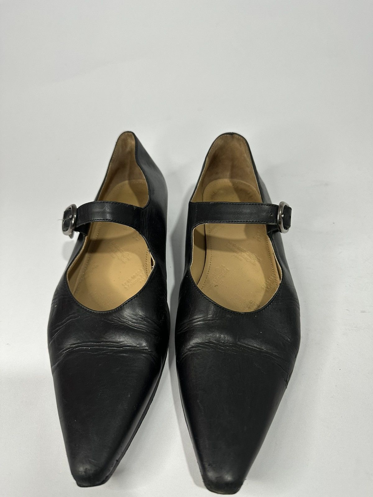 Maison Margiela Maison Margiela Black Hyperion Pointed Toe Leather Loafers. Size US 6 / IT 36 - 6 Thumbnail
